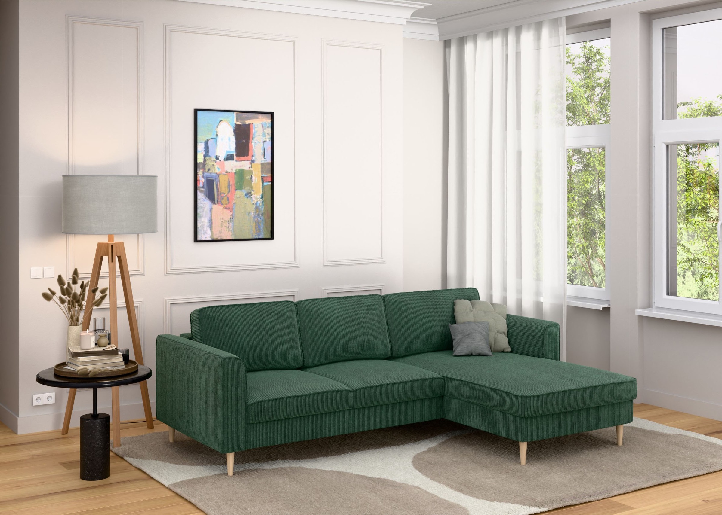 Home affaire Ecksofa »Booster, whlw. mit Schlaffunktion & Bettkasten, Fuß B günstig online kaufen