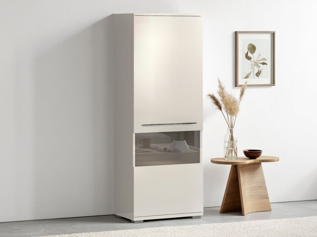 Places of Style Vitrine »Piano«, (H/B/T): 161,4/60/40,2cm), UV lackiert, Soft-Close Funktion