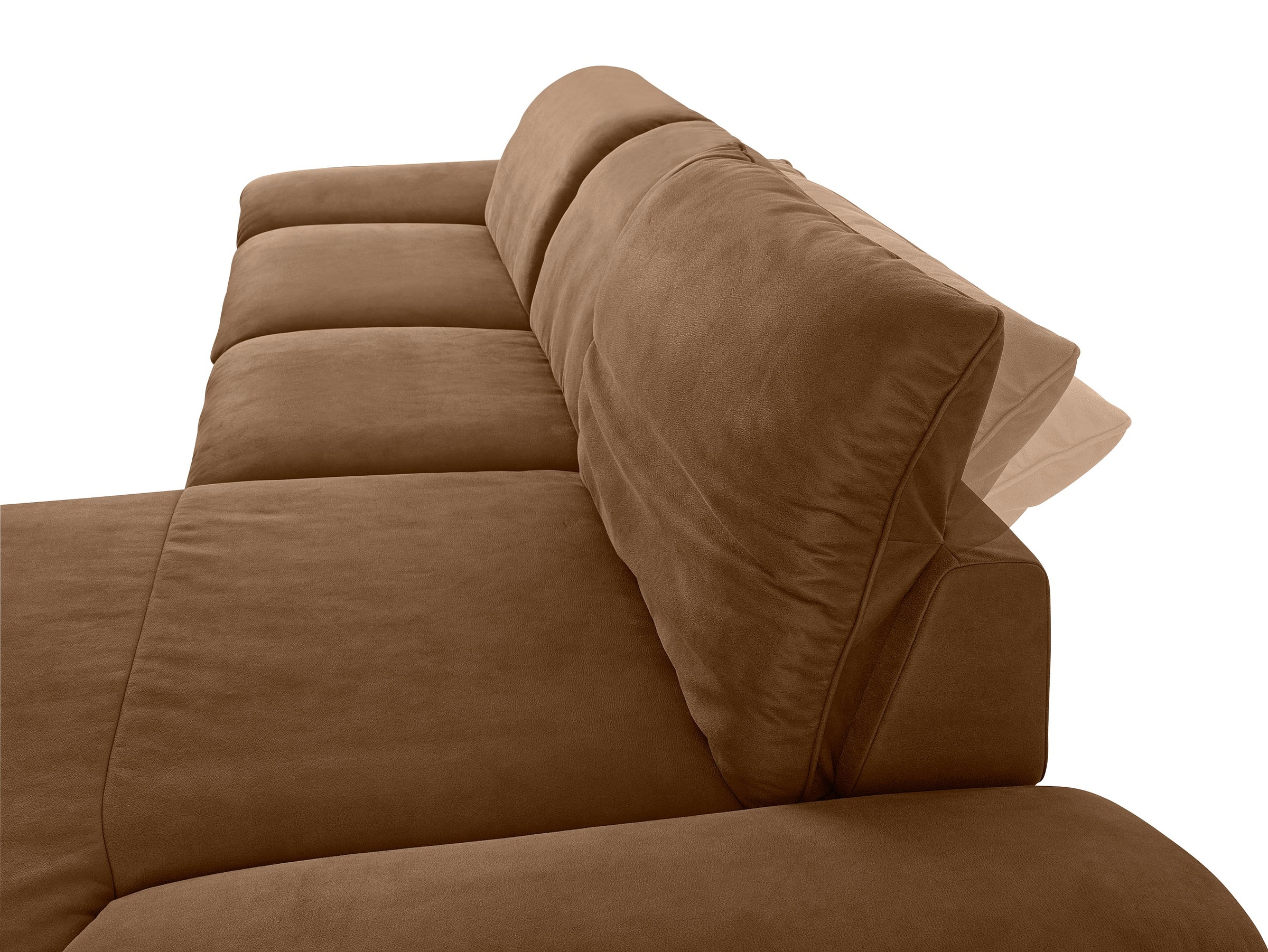W.SCHILLIG Ecksofa »enjoy&MORE, Designsofa, bequem, elegant und zeitlos, L-Form«, Sitztiefenverstellung, Füße bronze pulverbeschichtet, Breite 340 cm
