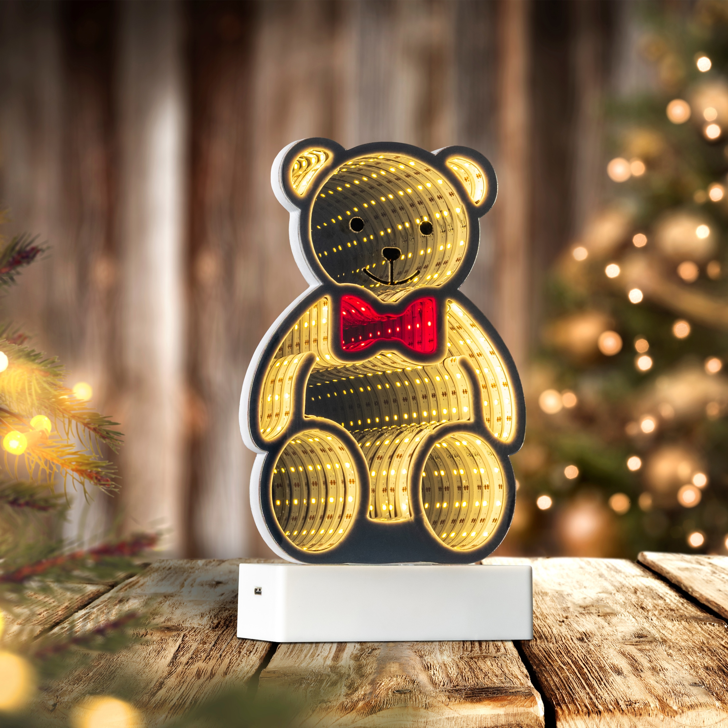 my home LED Dekofigur »Evaya« LED-Modul Warmweiß Infinity Effekt, Weihnachtsdeko für Innen, beidseitig beleuchte