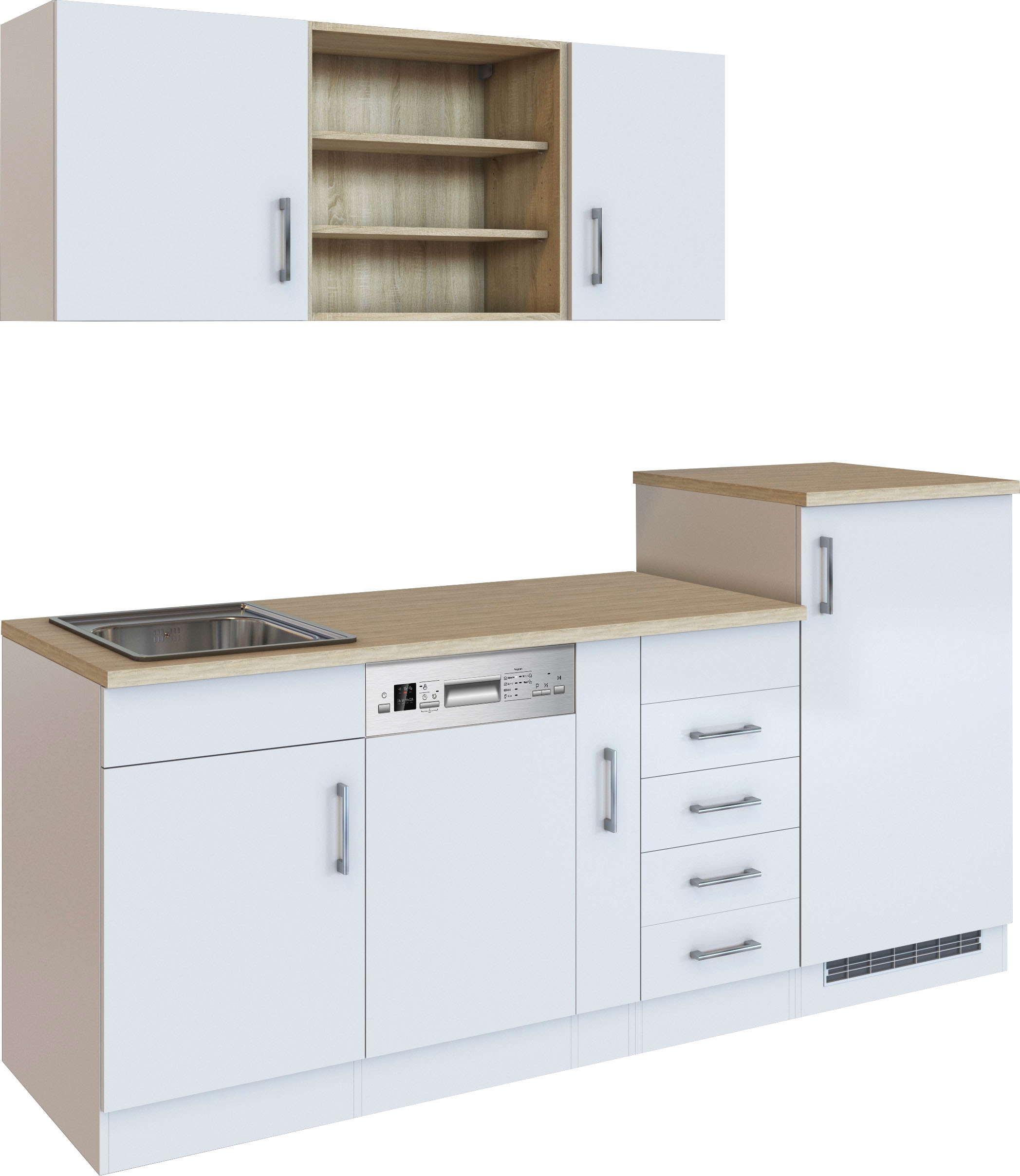 KOCHSTATION Küche »KS-Mali«, Breite 210 cm, mit E-Geräten