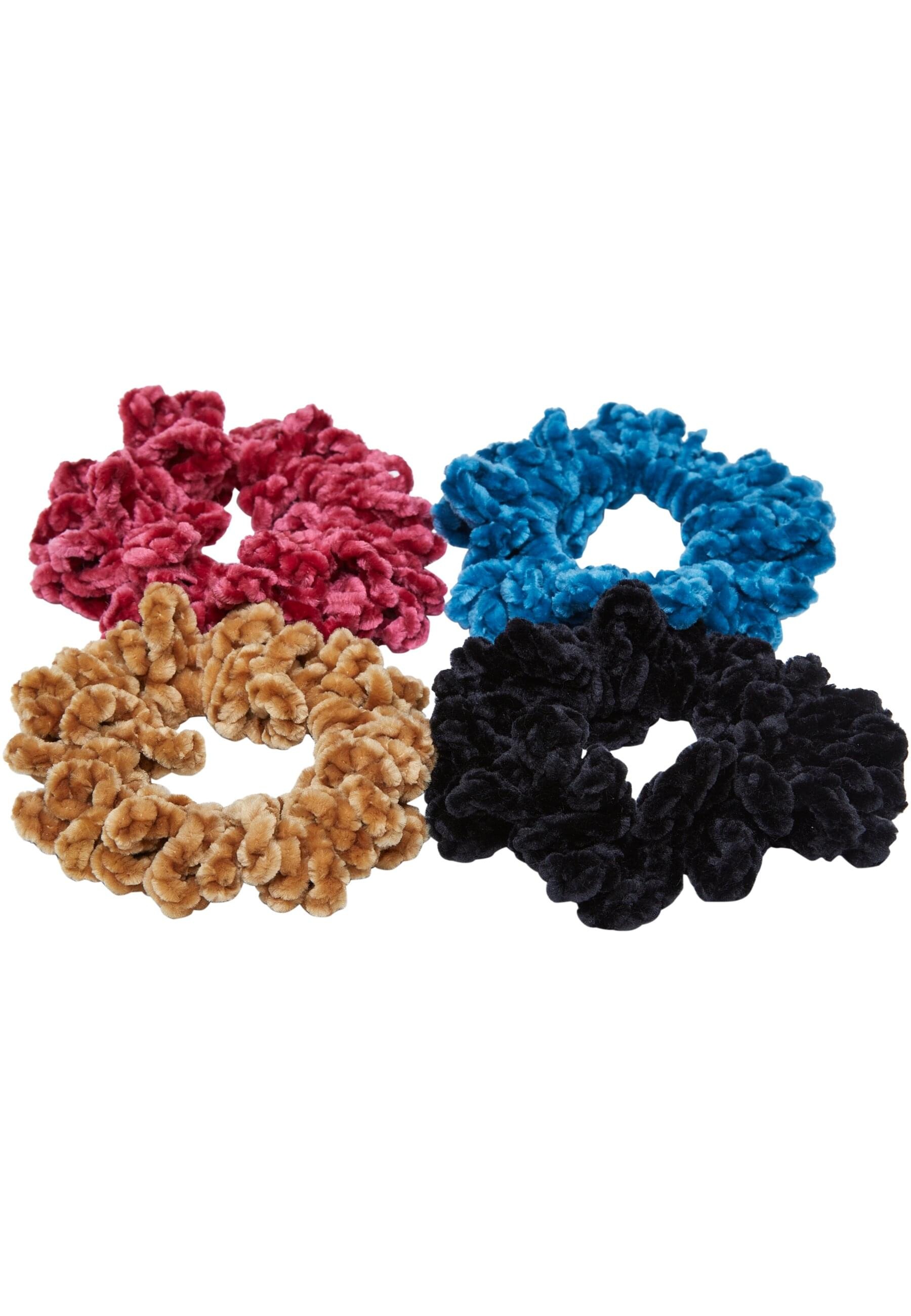 URBAN CLASSICS Schmuckset »Urban Classics Unisex Fluffy Scrunchies 4-Pack« (1 Stk. tlg.)