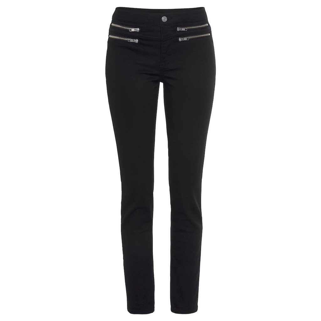 Vivance Jeggings, mit Zipperdetails, elastische Skinny-Jeans, Basic