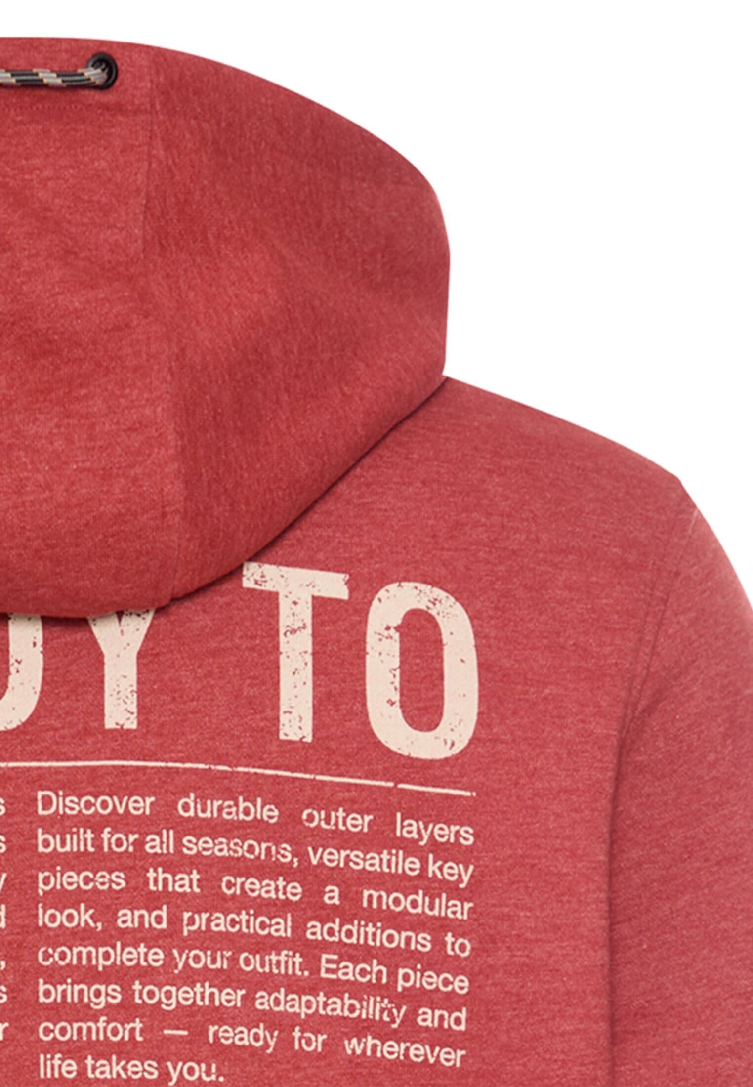 camel active Kapuzensweatshirt , mit großen Rückenprint
