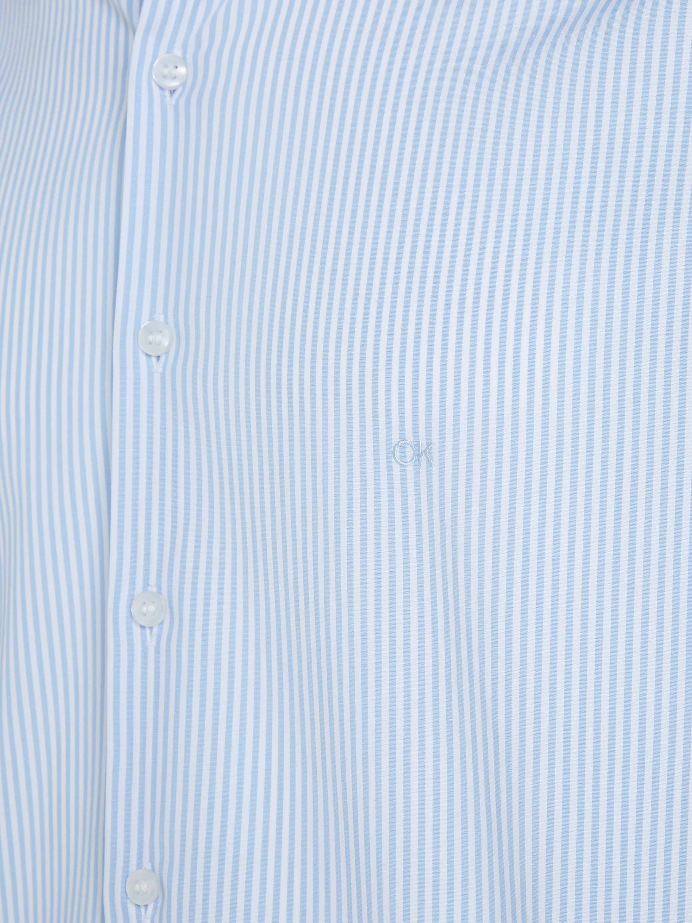 Calvin Klein Langarmhemd »POPLIN STRIPE SLIM SHIRT« mit Logoprägung