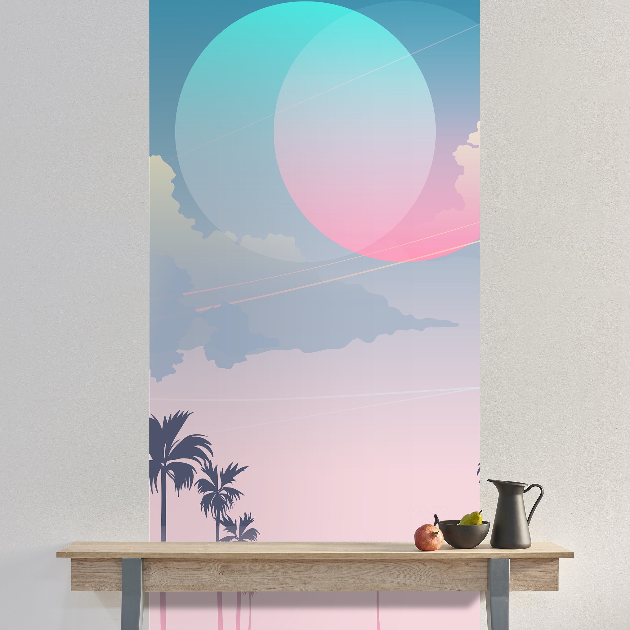 queence Fototapete »Reflektion«, bedruckt-mehrfarbig-Motiv, Wandpaneele, selbstklebend, Tapete, Sticker, Wanddeko, XXL-Fotomotiv