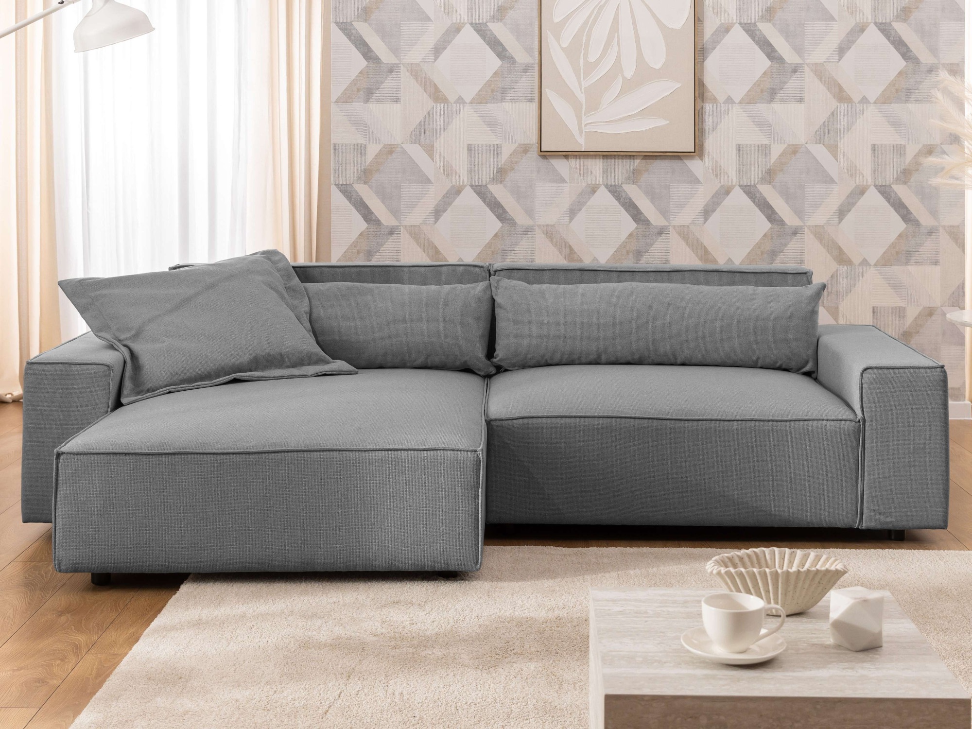 OTTO home Ecksofa »KINLEE Design-Sofa mit Recamiere rechts/links, Maße B/T/ günstig online kaufen