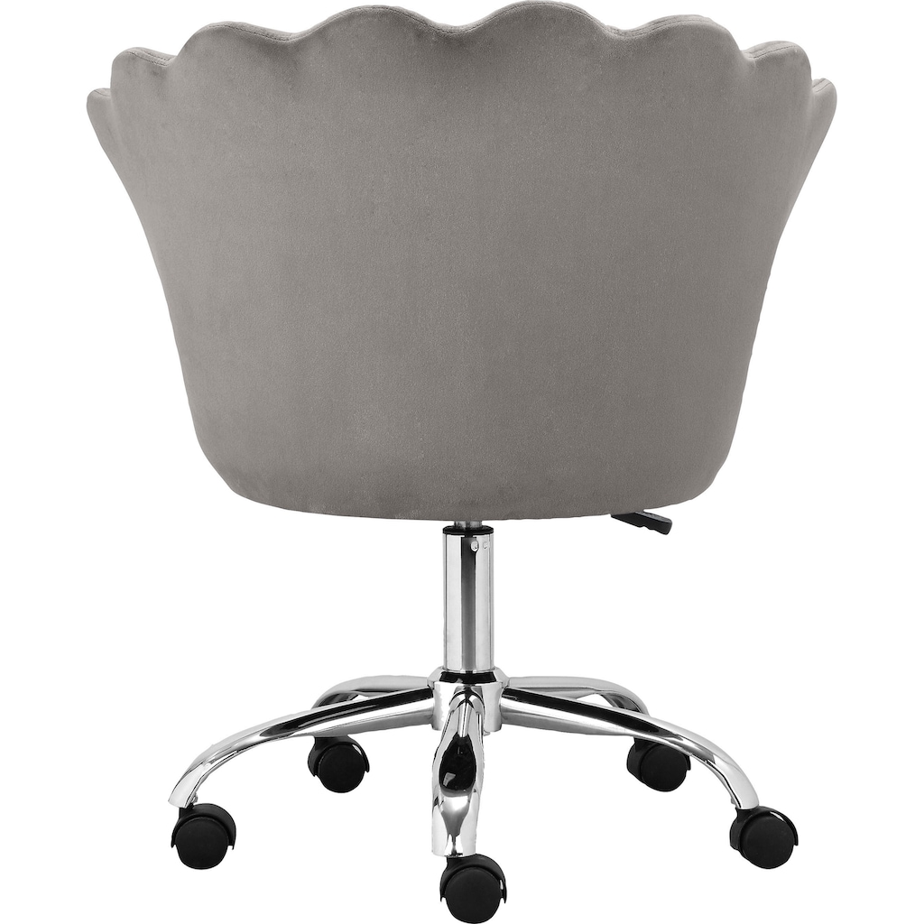 Leonique Bürostuhl »Helleu«, hohenverstellbar, 360° drehbar, Gestell aus Metall, in verschiedenen Farbvarianten enthältlich, Sitzhöhe 48-56,5 cm