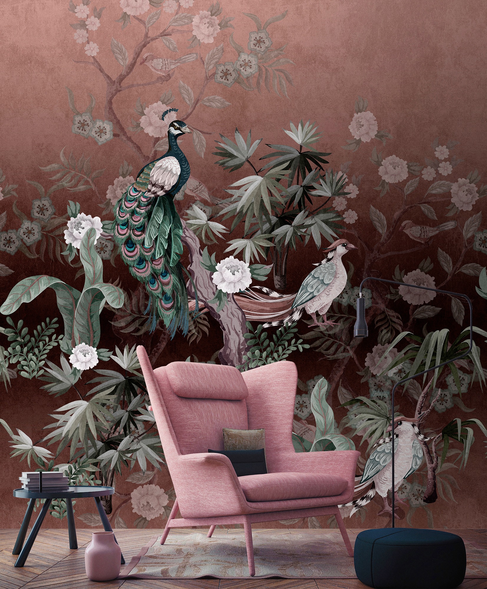 living walls Fototapete »Walls by Patel Peacock Island« glatt Vlies, Wand günstig online kaufen