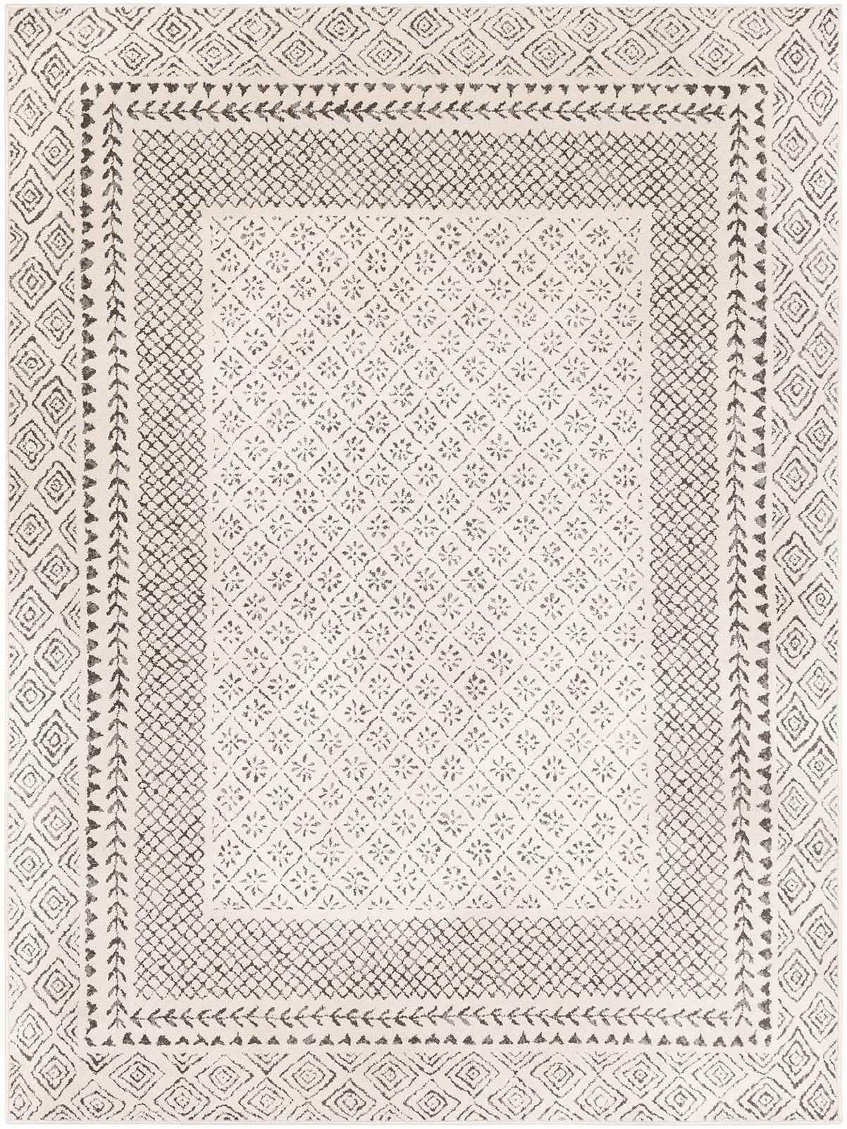 Livabliss Teppich »MONACO«, rechteckig, 14 mm Höhe, Skandinavischer Teppich, Kurzflor Boho-Wohnzimmerteppich