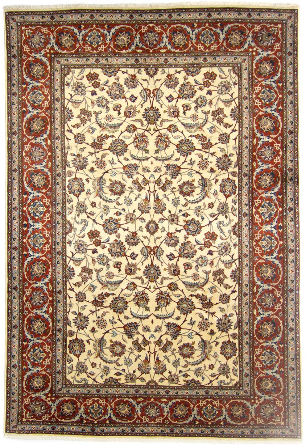 morgenland Wollteppich »Maschad Durchgemustert Beige chiaro 359 x 253 cm«, günstig online kaufen