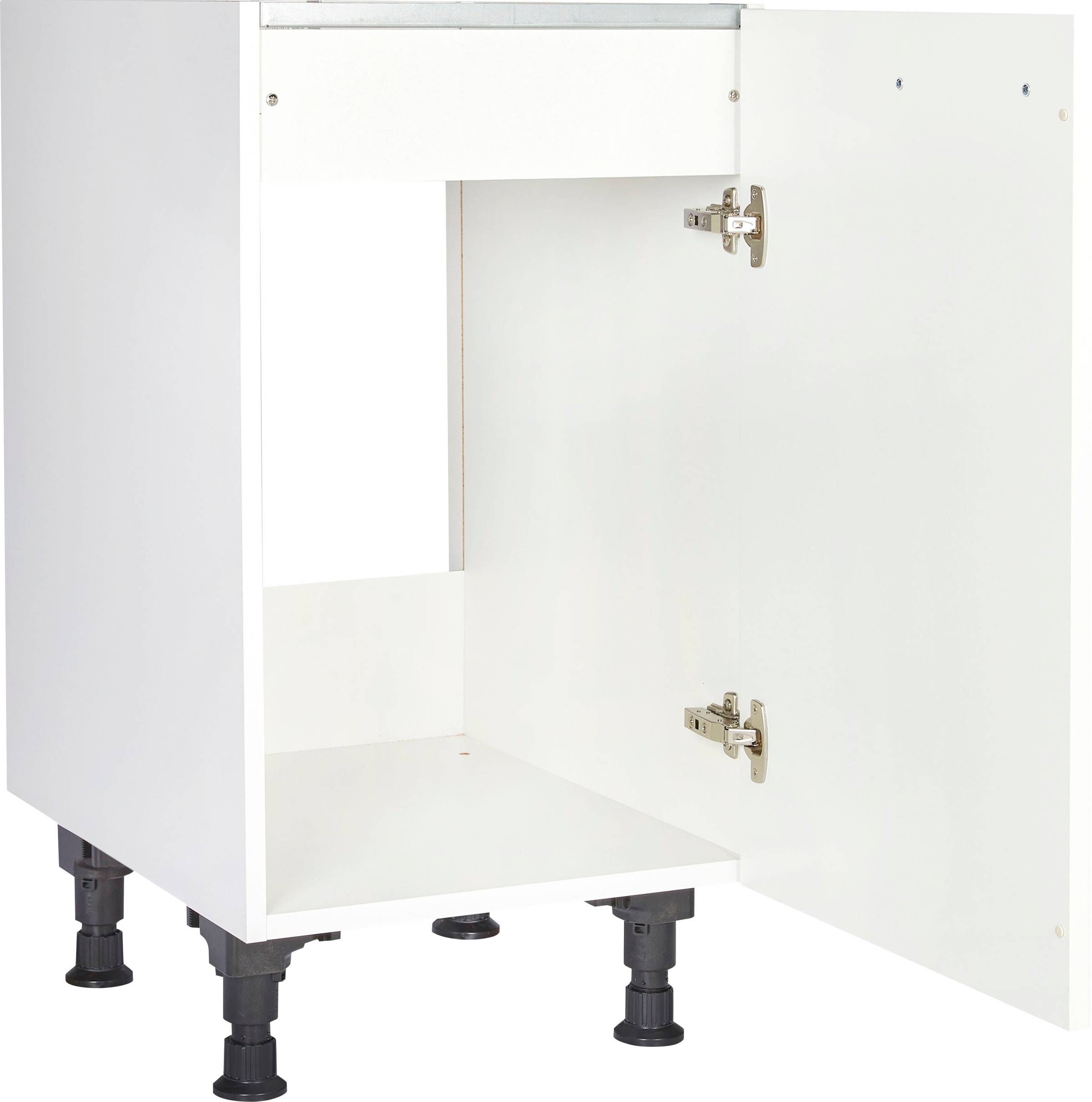 nobilia® Spülenschrank »"Touch", Ausrichtung wählbar, vormontiert, in den Breiten« 45 und 60 cm, mit höhenverstellbaren Sockelfüßen