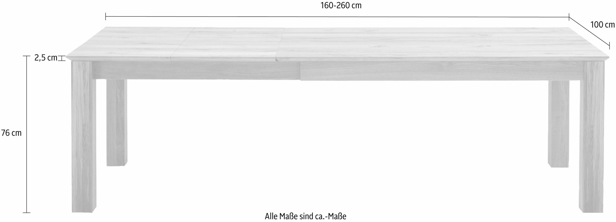 Relita Esstisch »Family«, mit Auszugsfunktion, Eiche geölt, massiv