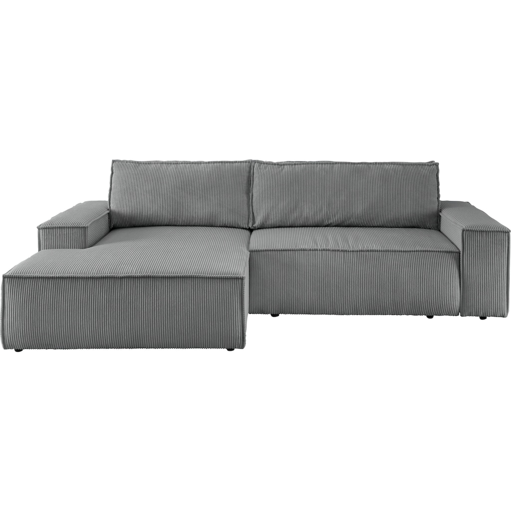 Ecksofa SHERWOOD Schlafsofa, mit Bettkasten, Cord-Bezug