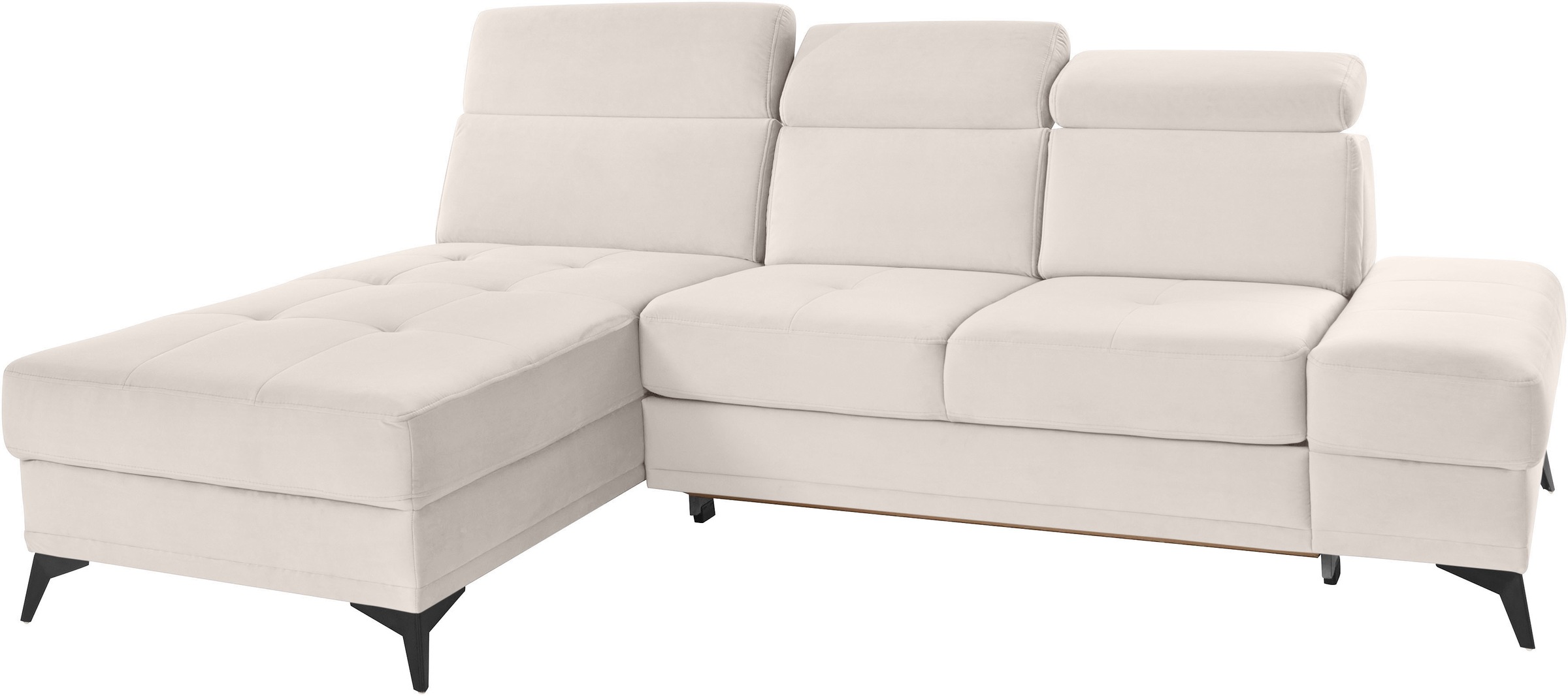 INOSIGN Ecksofa »Cardiz L-Form«, inkl.Kopfteilverstellung und Federkern wahlweise mit Bettfunktion