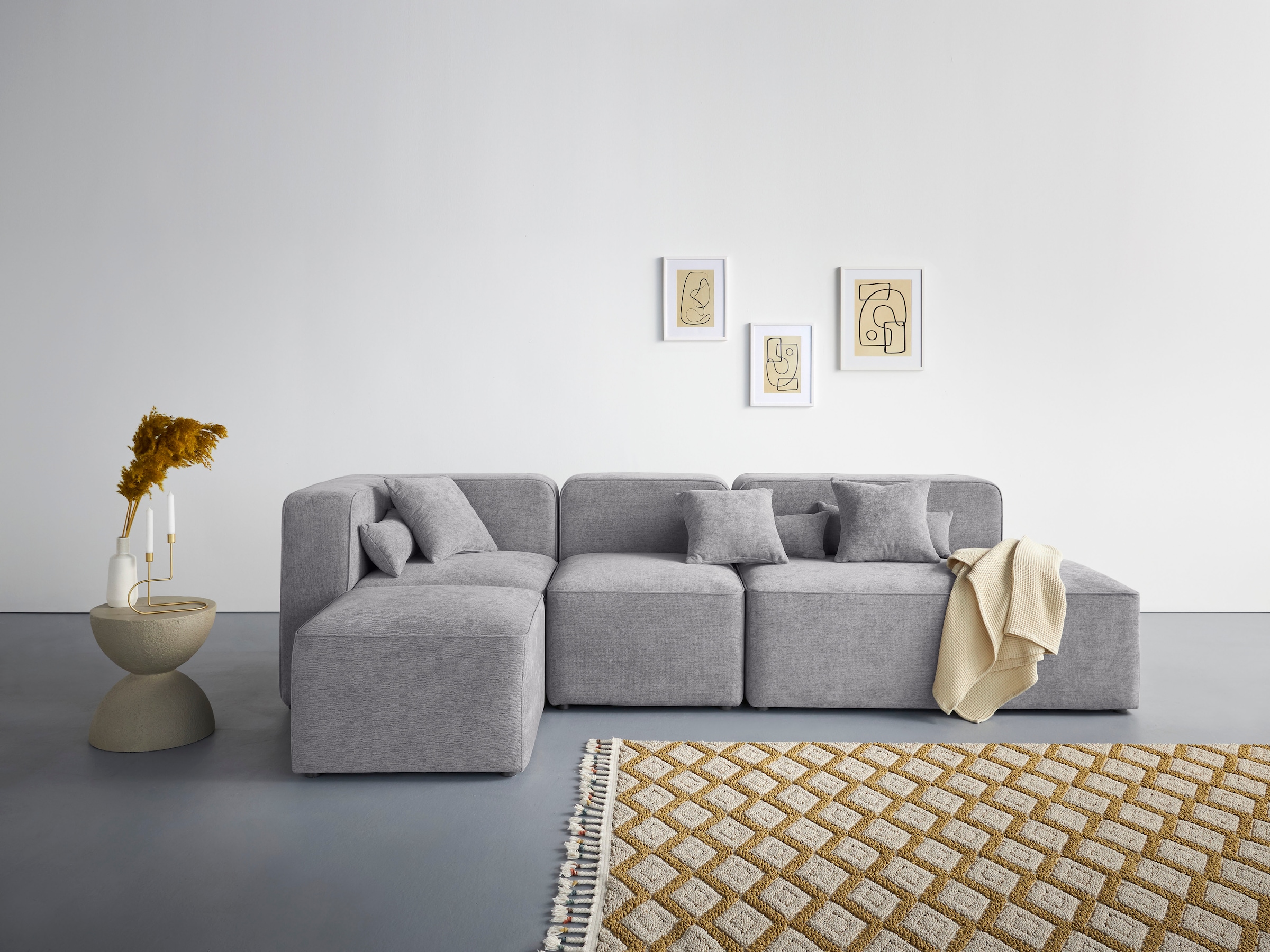 Home affaire Ecksofa »Sundstrup L-Form« Modulserie, individuelle Zusammenst günstig online kaufen