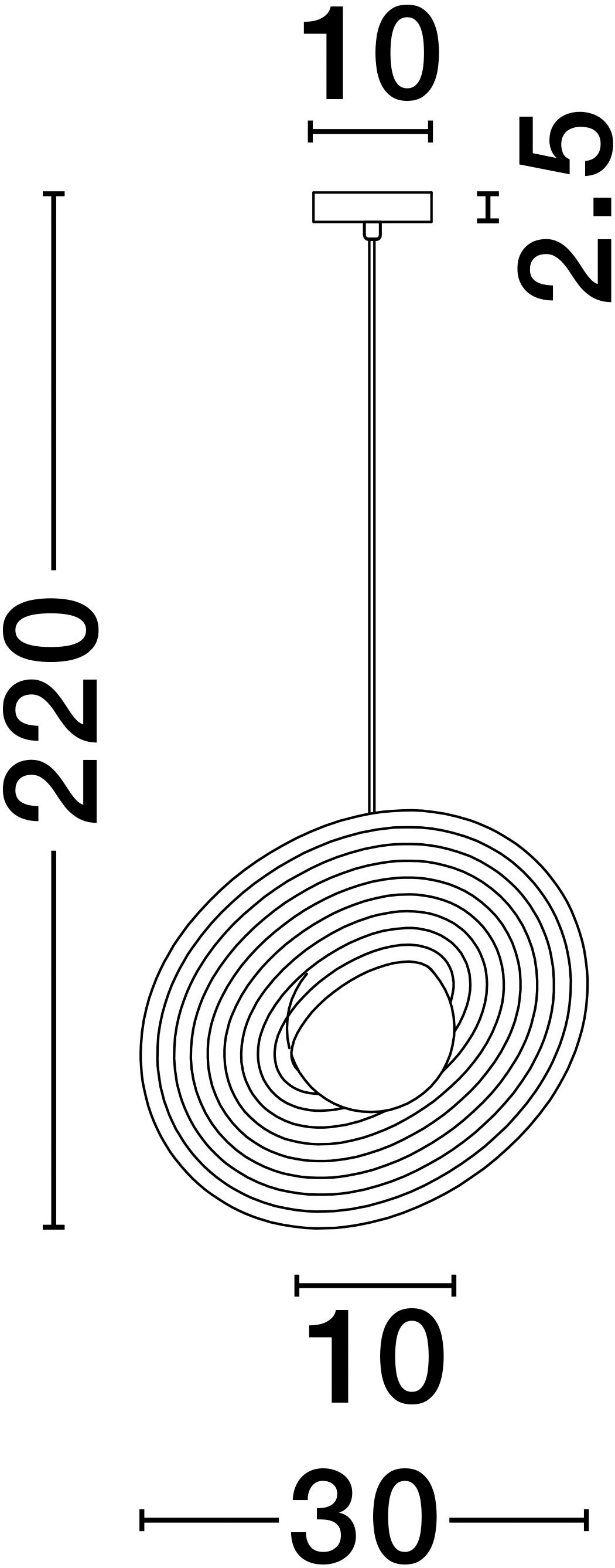 Nova Luce Pendelleuchte »REFLET« G9 1 Stk.