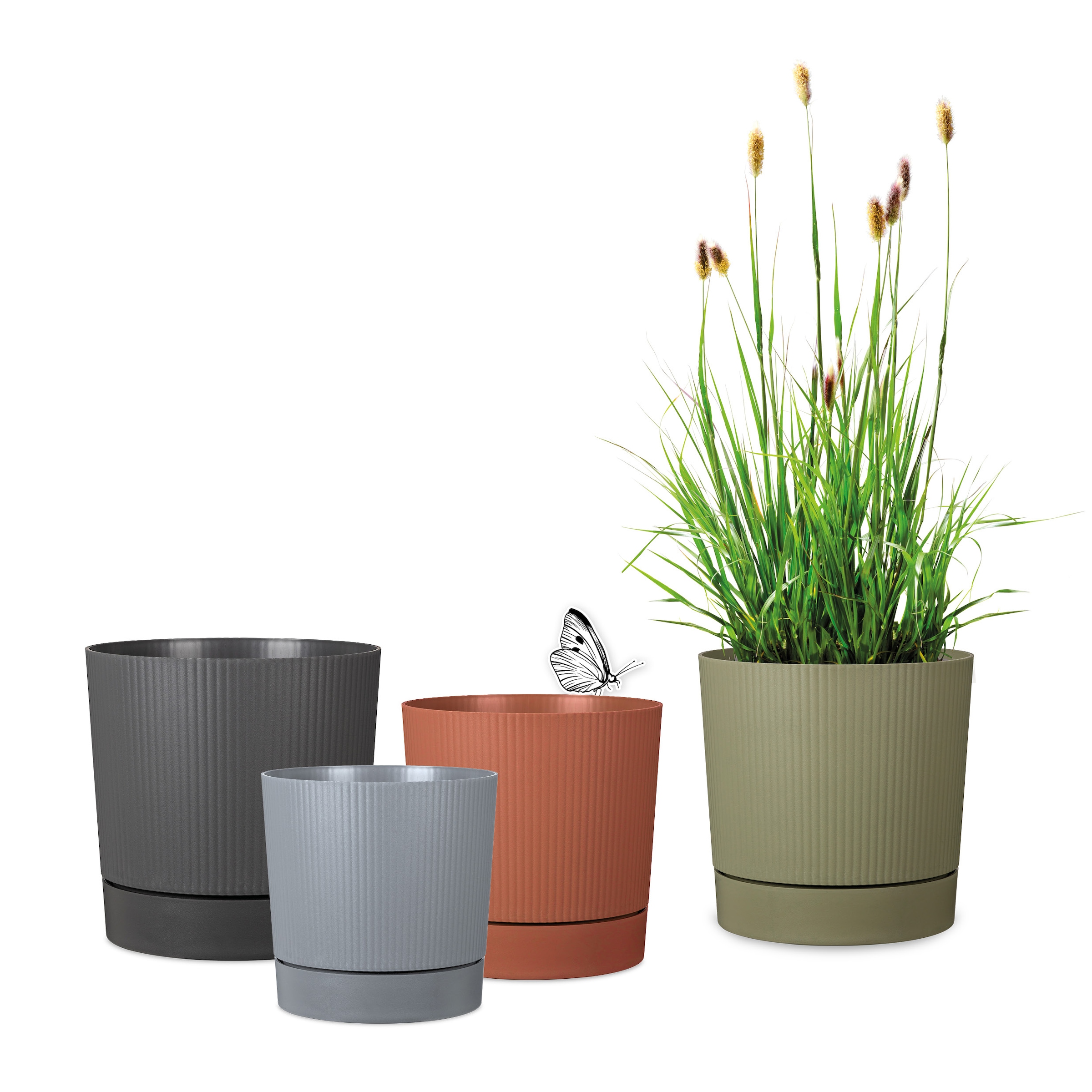 Scheurich Übertopf »47/249 LINO+« Pflanzgefäß aus Kunststoff, ØxH:47x46 cm