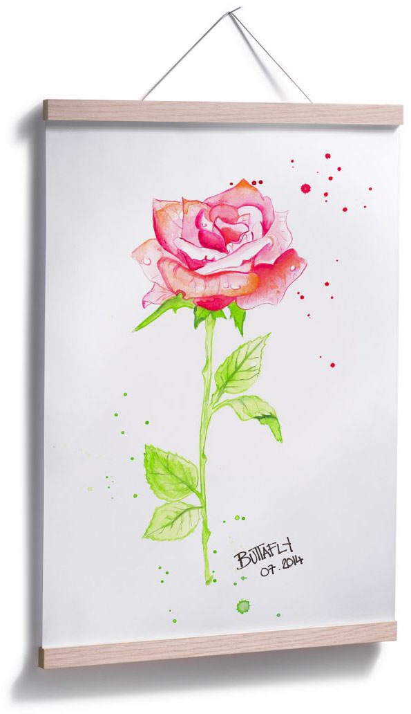 (1 Bild, Poster, kaufen St.), Poster Wall-Art Wandbild, Blumen, »Rose«, Wandposter