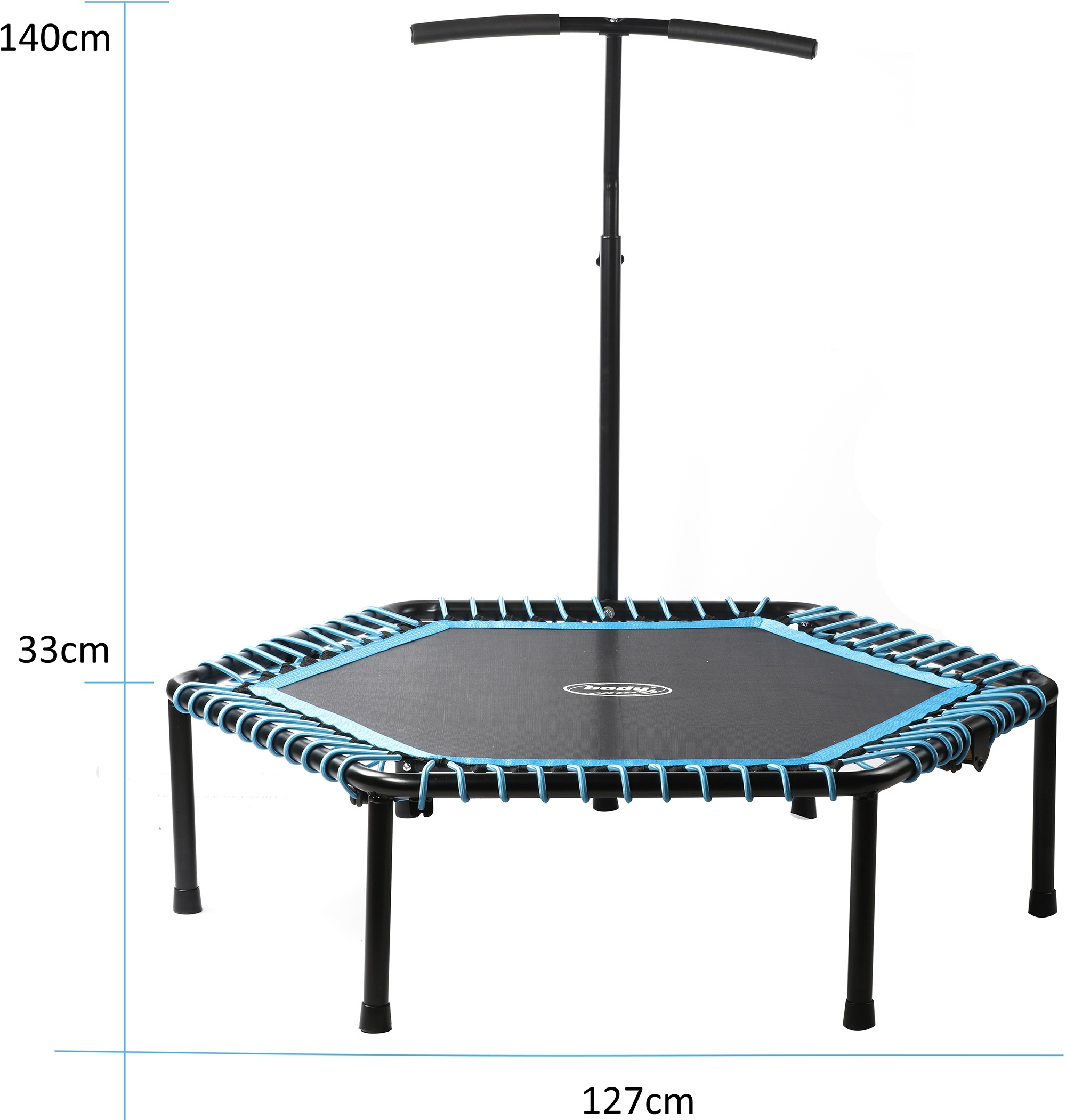 body coach Fitnesstrampolin »body coach Fitness-Trampolin Jump & Fit 6-eckig«, Ø 127 cm