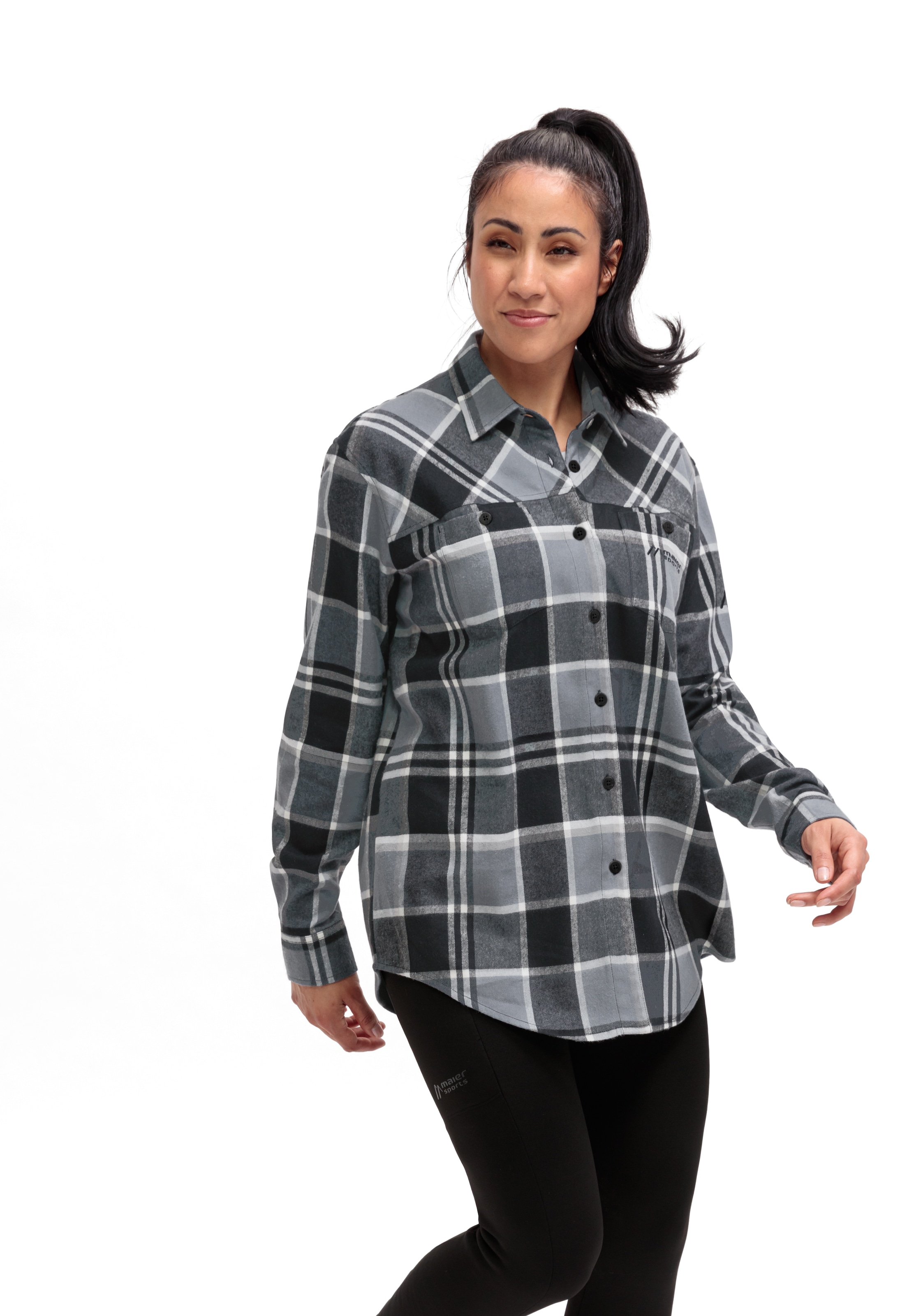 Maier Sports Flanellbluse »Predeal 2.0 W« warmes Damen Hemd im klassischen Karo-Look
