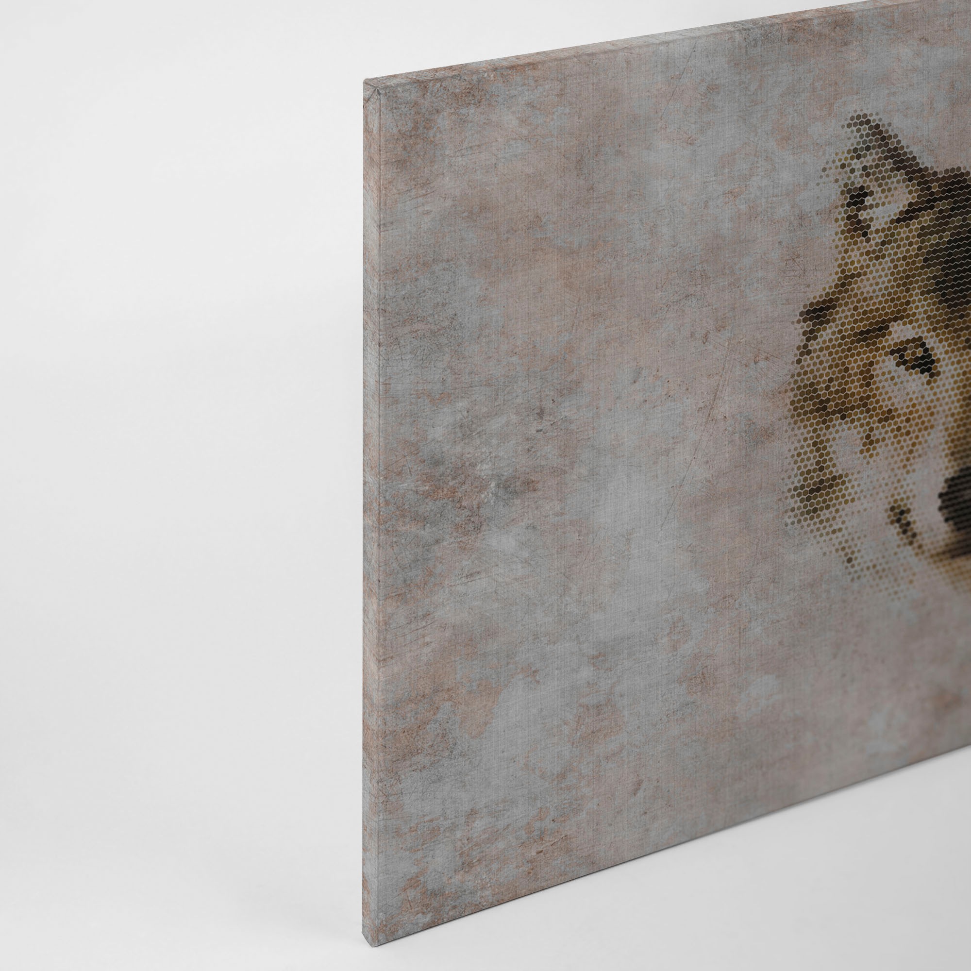 A.S. Création Leinwandbild »big three«, Kunst-Tiere-Kinder, (1 St.), Keilrahmen Bild Betonoptik Tiere Leinwand-Bild Wohnzimmer modern Wand