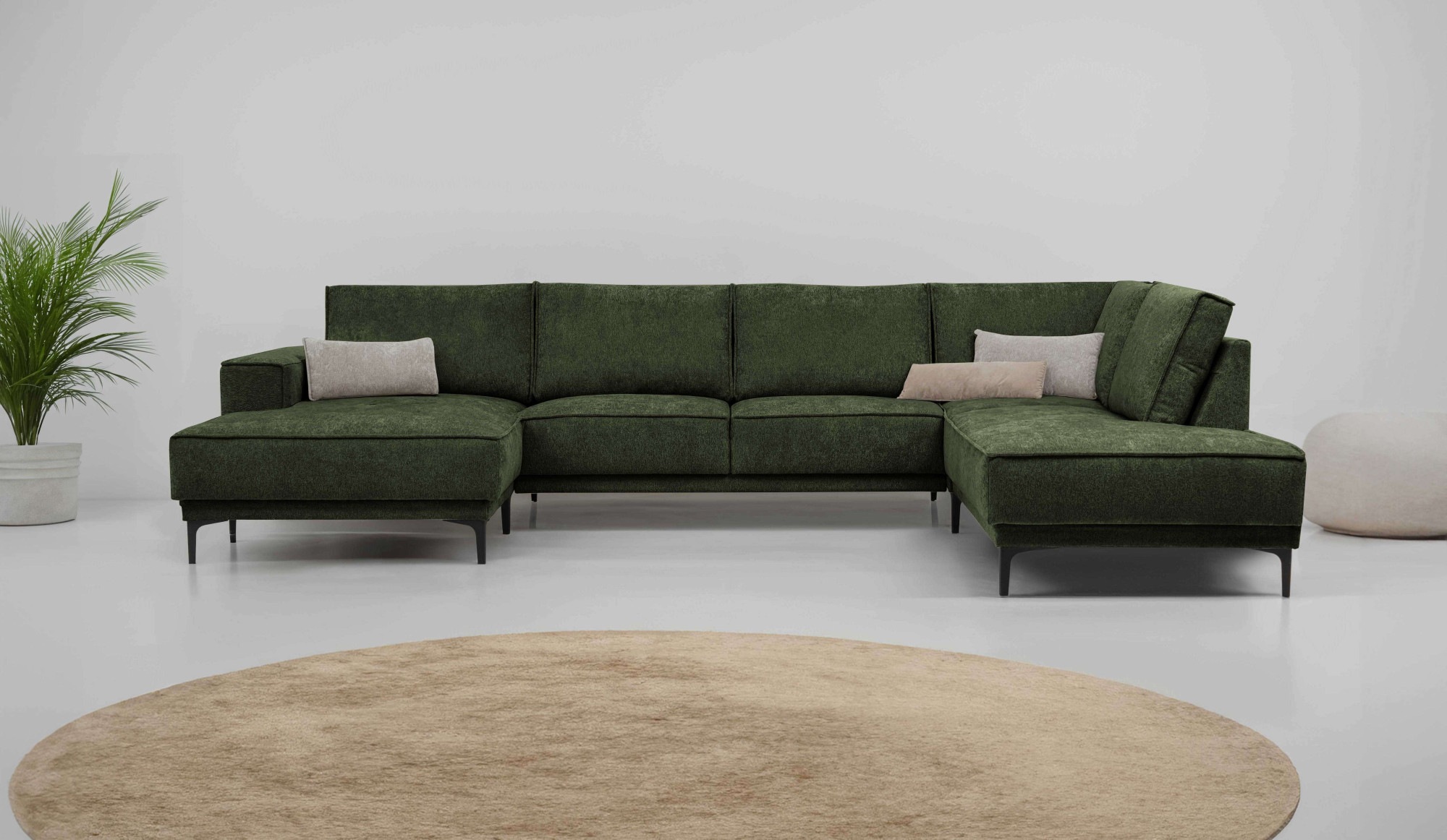 Places of Style Wohnlandschaft »XXL Sofa Oland, Struktur, Flachgewebe, Luxu günstig online kaufen