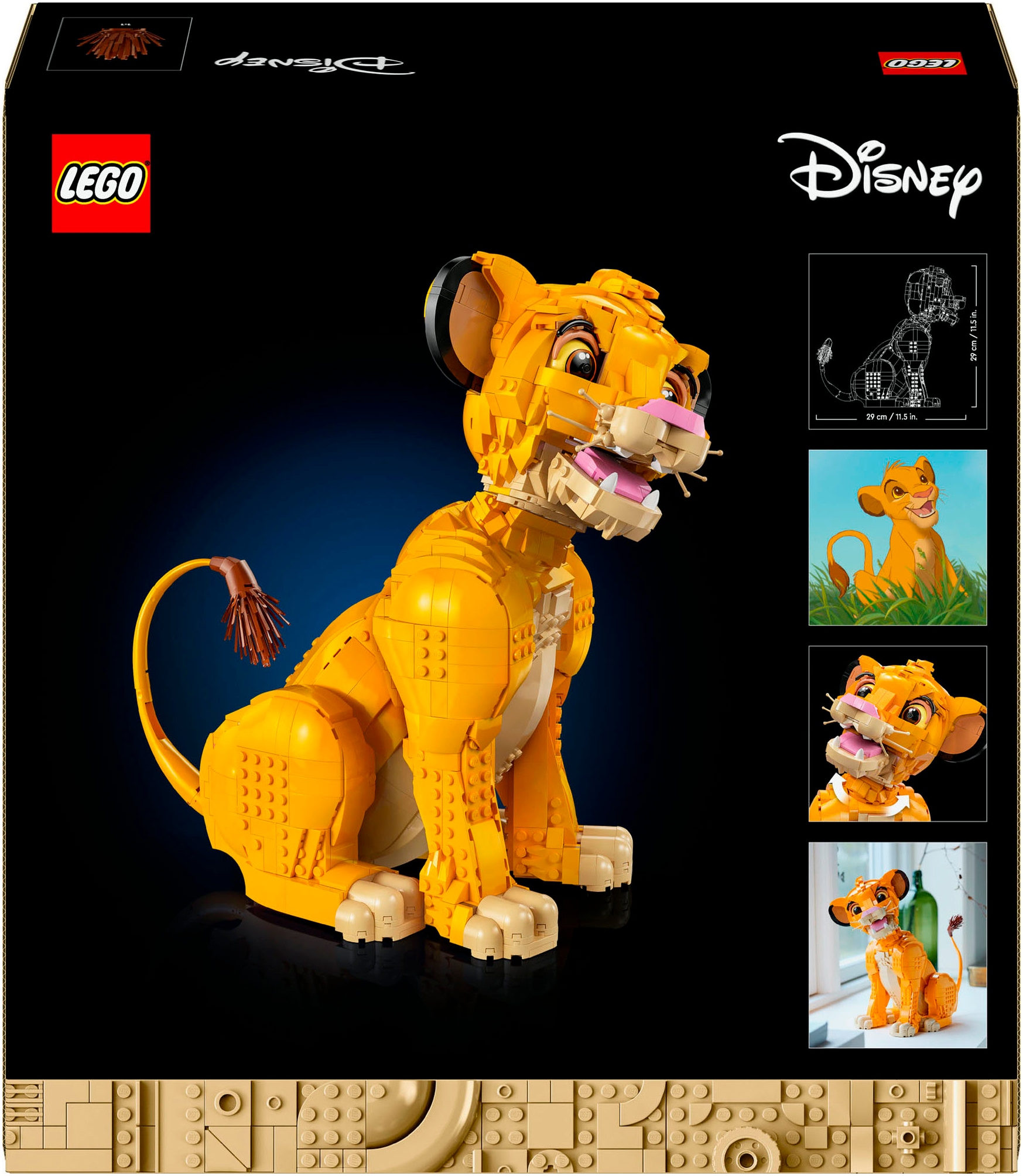 LEGO® Konstruktionsspielsteine »Simba, der junge König der Löwen (43247), LEGO Disney Classic«, (1445 St.), Made in Europe