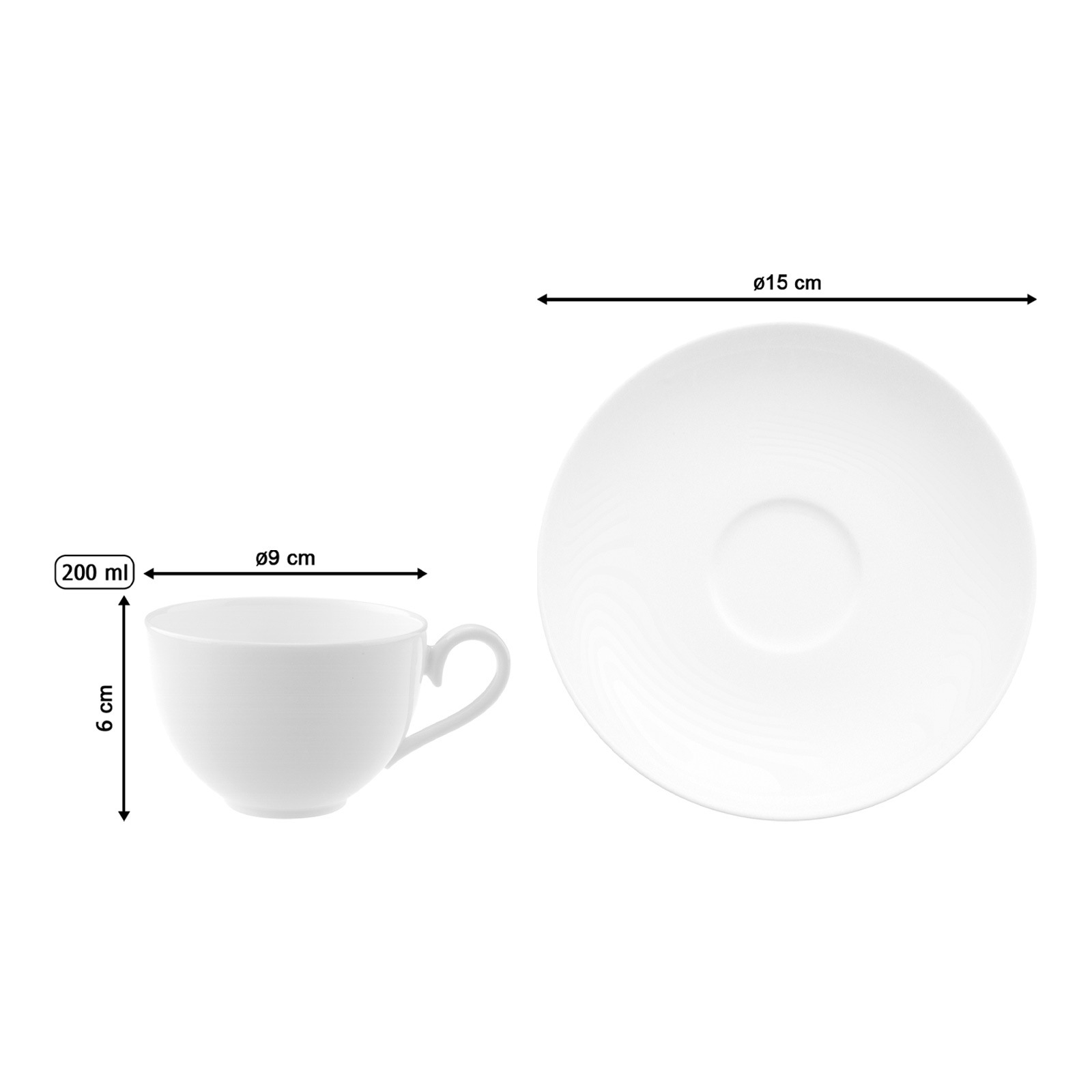 Villeroy & Boch Tasse »Kaffeetassen mit Untertassen Royal 200 ml weiß« günstig online kaufen