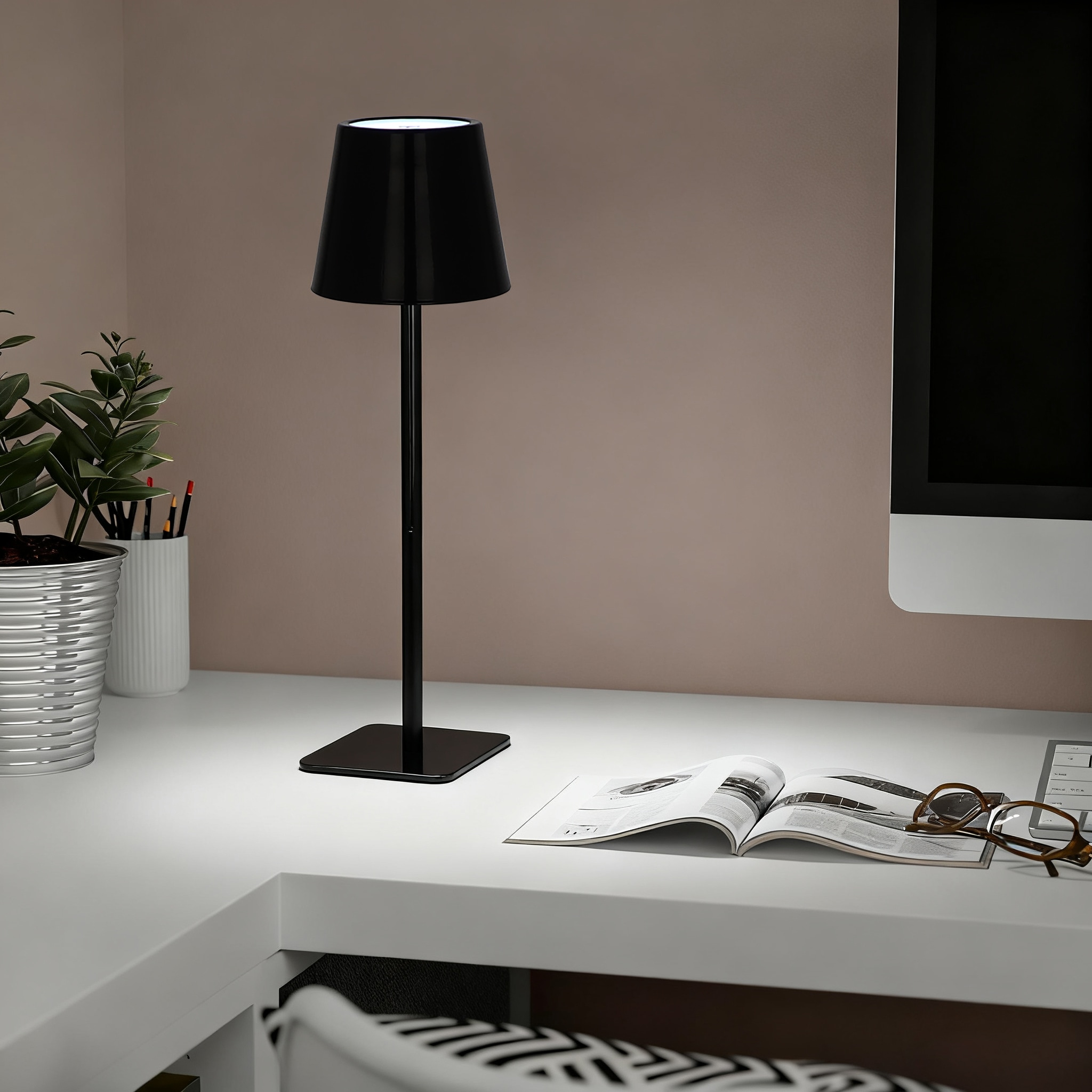 OTTO home LED Tischleuchte »Merrin - 2er Set Akkuleuchte« LED-Modul 2 Stk. warmweiß - kaltweiß 2er Set, dimmbar, Farbwechsel, Akku Tischlampe, LED, USB-C, CCT,