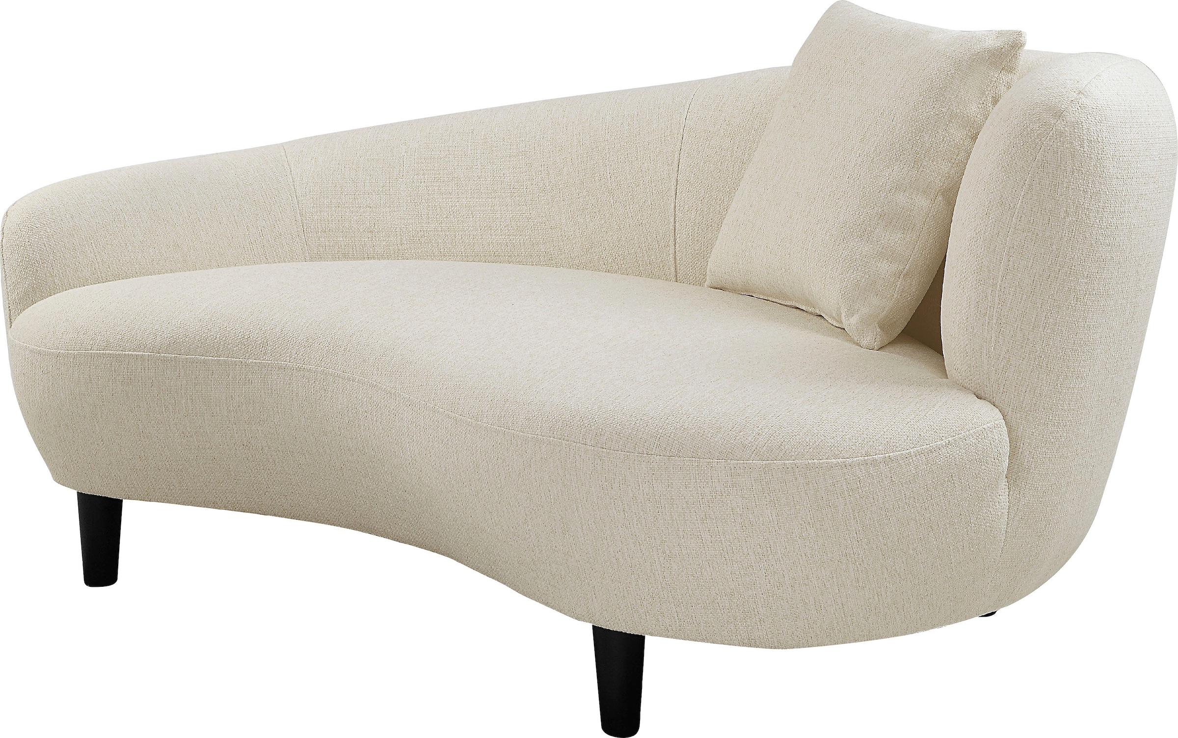 ATLANTIC home collection Chaiselongue "Olivia", Nierenform-Sofa mit Zierkis günstig online kaufen