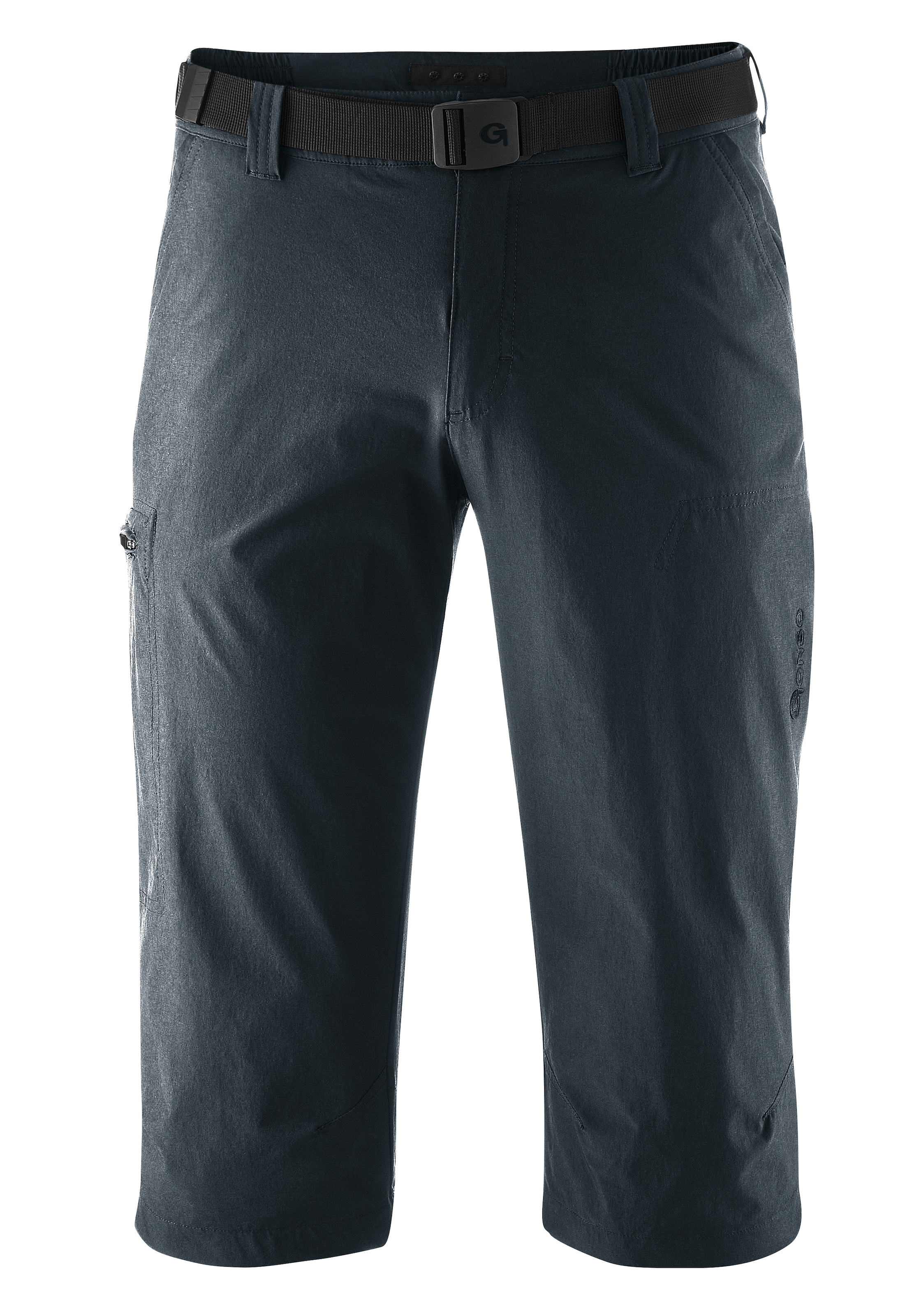 Gonso Fahrradhose »Porto«, Herren 3/4 Radhose, Innenhose mit Sitzpolster, Bund inkl. Gürtel