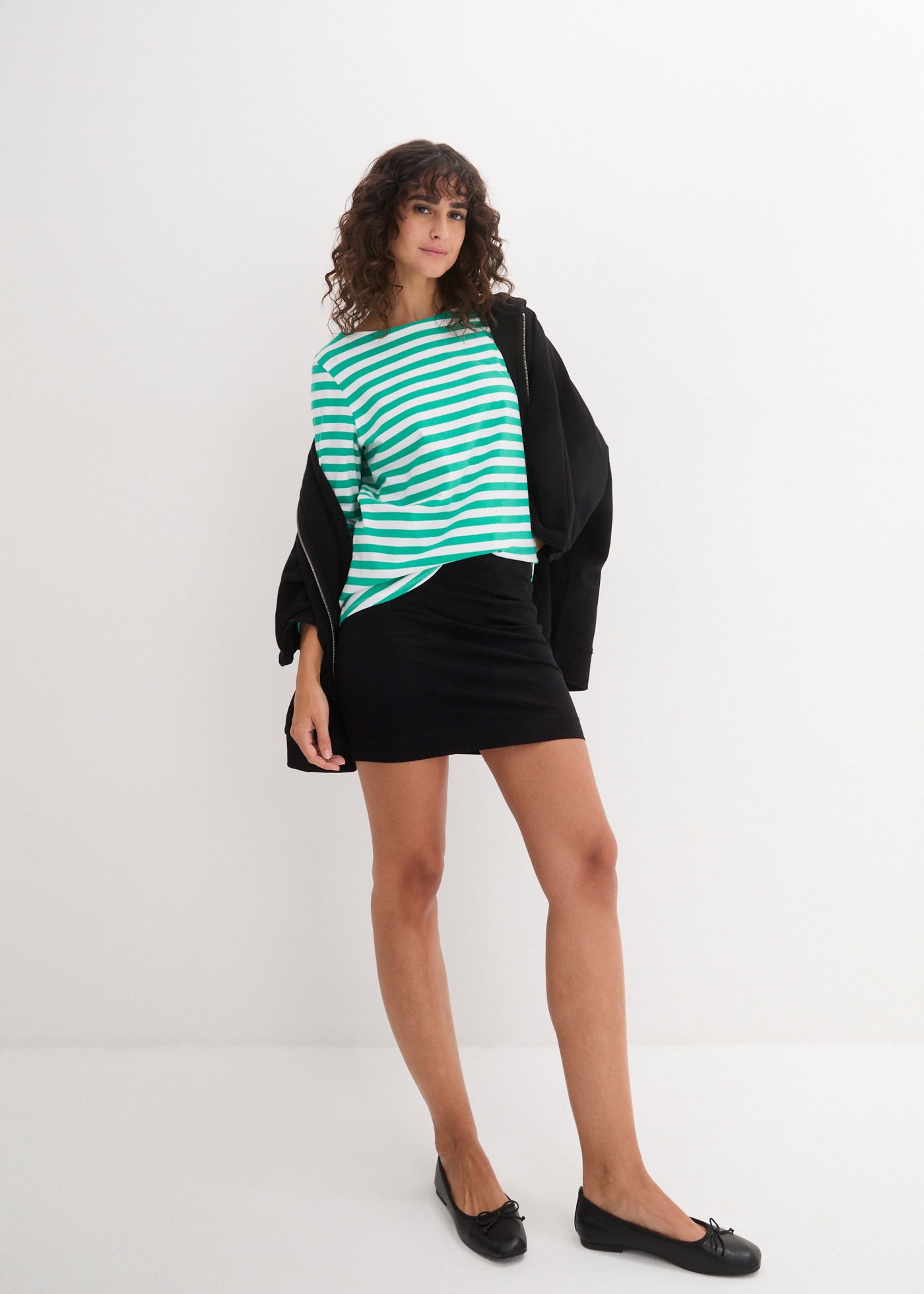 bonprix Jerseyrock Packung, 2, 2 Stk. Jersey-Rock aus reiner Baumwolle mit Stretch (2er Pack)