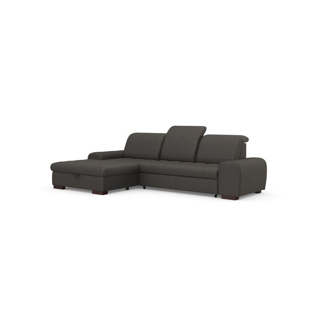 sit&more Ecksofa »Luxor L-Form«, wahlweise mit Bettfunktion, Bettkasten und Kopfteilverstellung