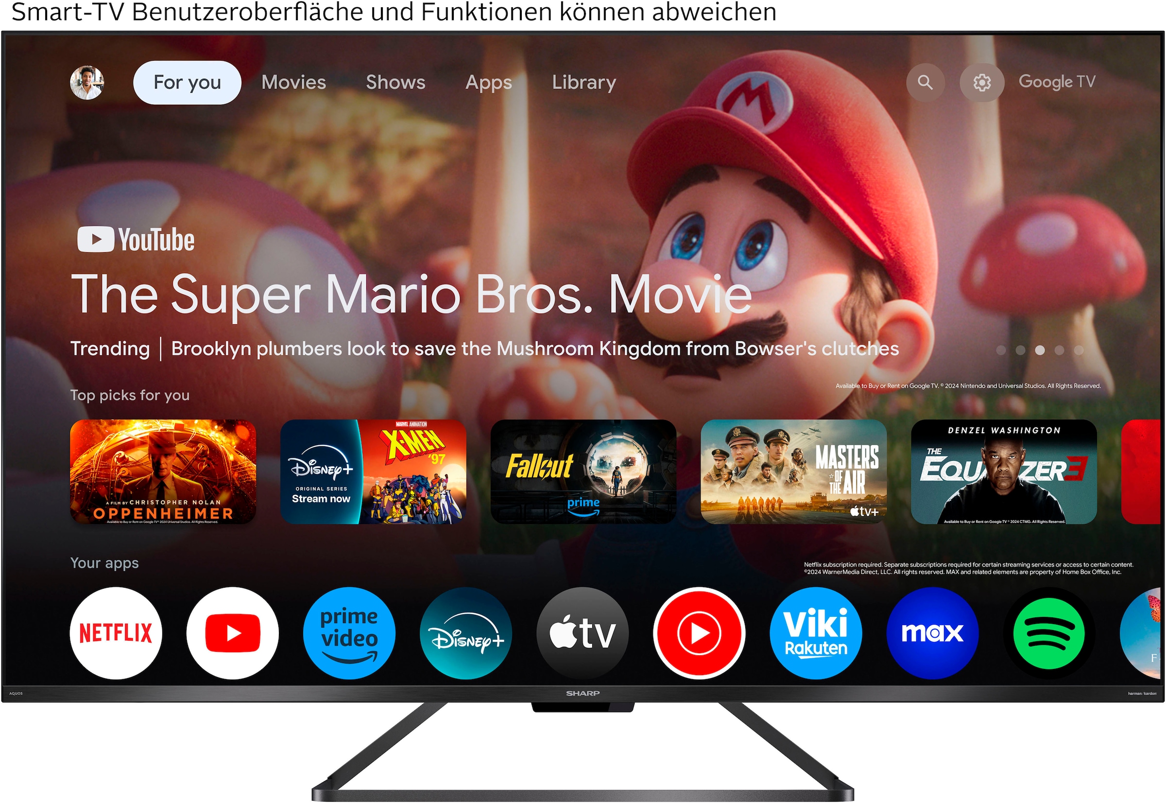 Sharp QLED-Fernseher »4T-C50GRx«, 4K Ultra HD, Smart-TV-Google TV