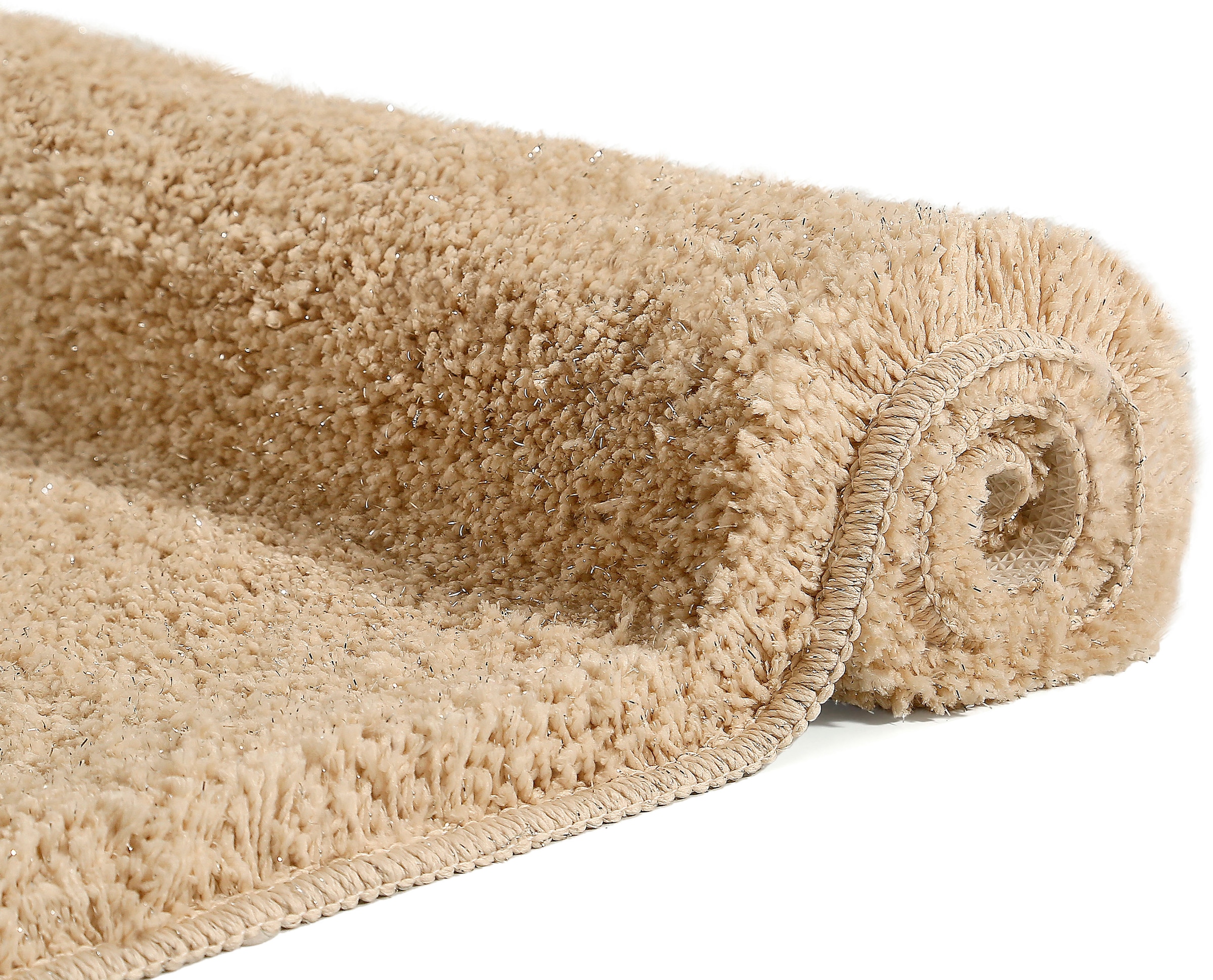 my home Badematte »Glitzer«, rutschhemmend beschichtet, fußbodenheizungsgeeignet-schnell trocknend-strapazierfähig, Badteppich, Akzente durch Glitzer-Garn