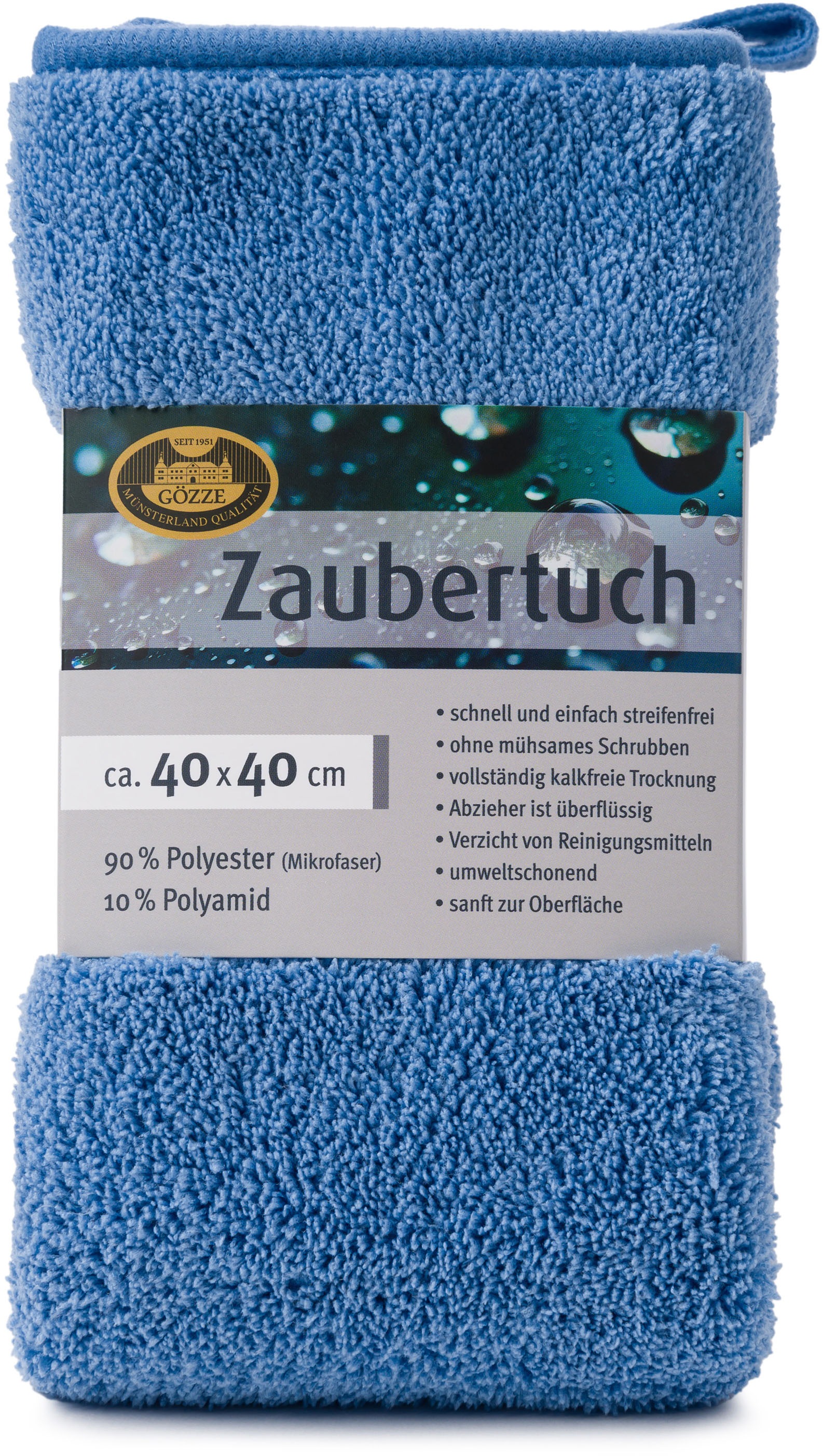 Gözze Mikrofasertuch »Zaubertuch«, Mikrofaser, 40 cmx40 cm, (Set, 2 St.), hohe Wasseraufnahme, extrem saugstark, zum reinigen und trocknen