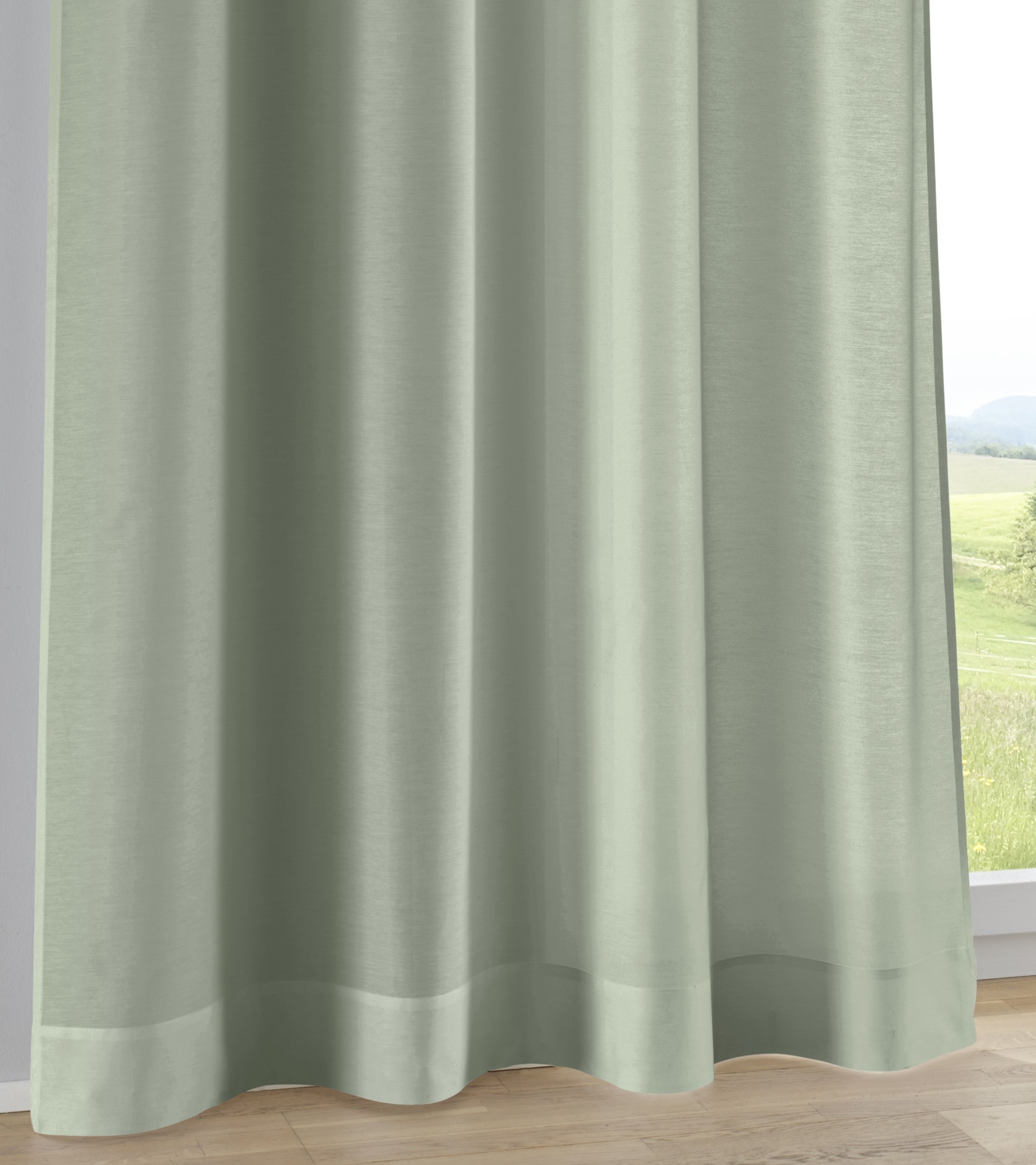 Kutti Vorhang »Kessy« Ösen 1 Stk. tlg. Eleganter Uni-Vorhang mit dekorativer Biesenblende