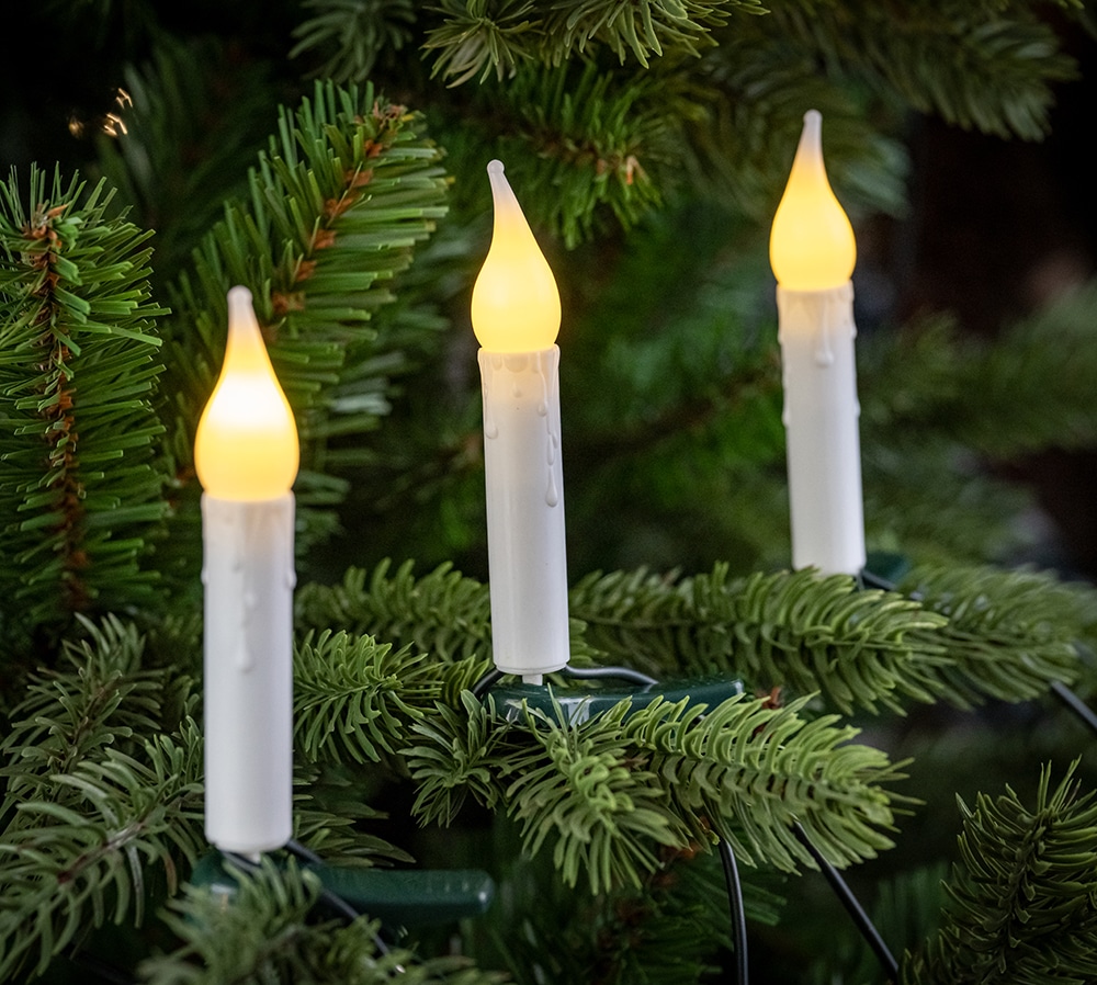 Home affaire LED-Christbaumkerzen »Chenil, Weihnachtsdeko, Lichterkette«, 20 St.-flammig, Kerzenlichterkette mit 6/18 Stunden Timer