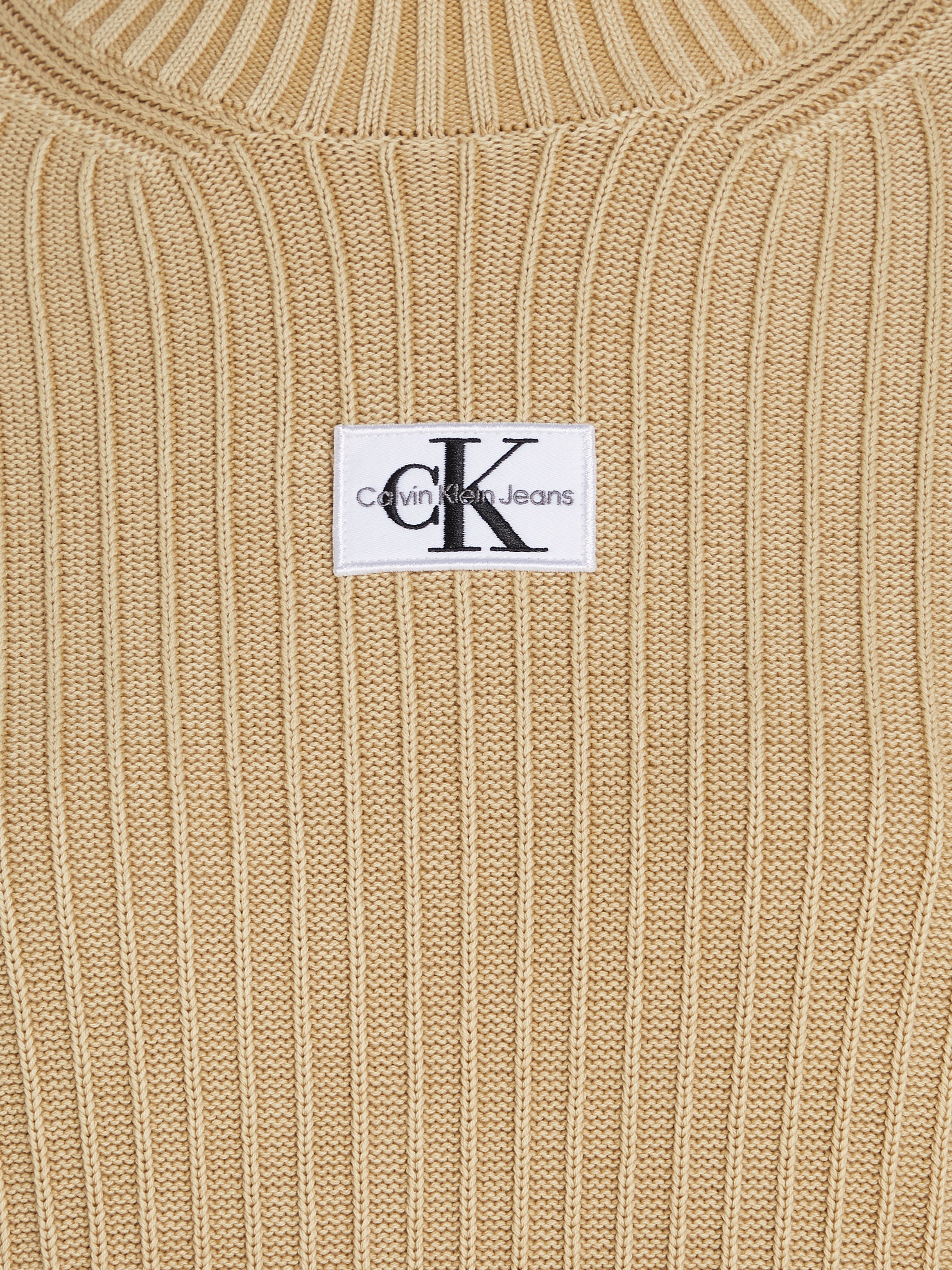 Calvin Klein Jeans Strickkleid »WASHED MONOLOGO SWEATER DRESS«