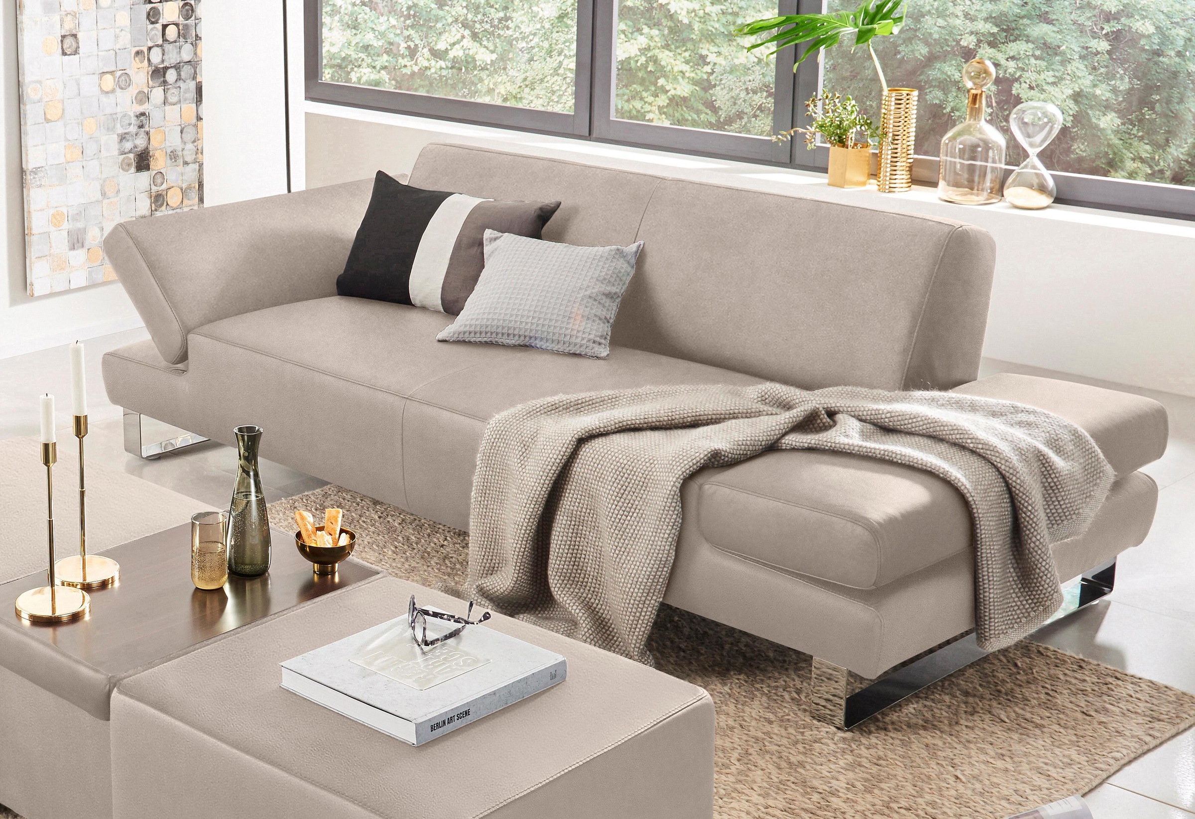 W.SCHILLIG 2-Sitzer »taboo Designsofa mit hohem Sitzkomfort«, mit Normaltiefe, inklusive Armlehnenverstellung