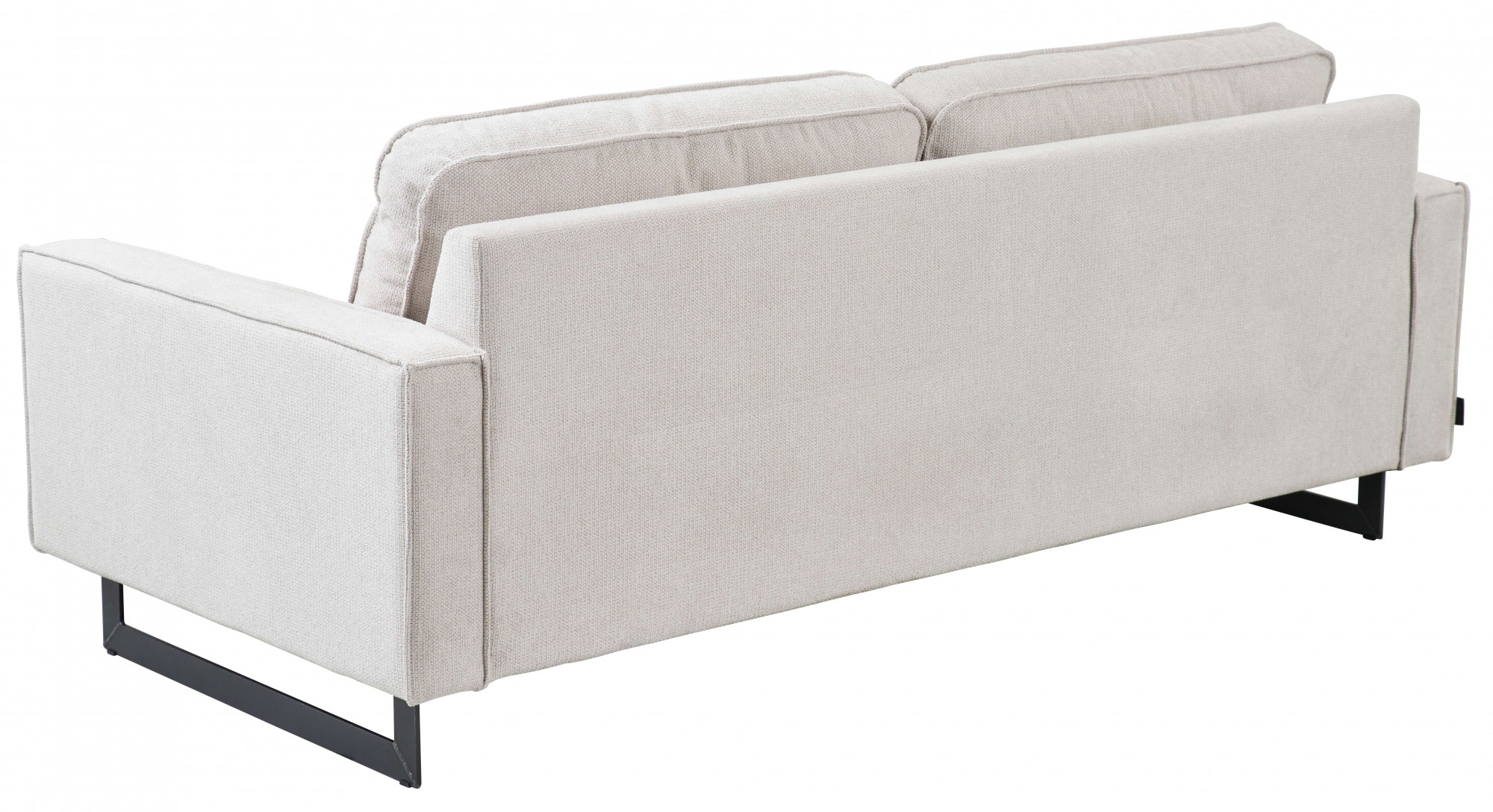Places of Style 3-Sitzer »Maxi-Ausführung Pinto, 236 cm, Cord, Chenille, Lederoptik«, mit Keder, schwarze Metallfüße, Wellenunterfederung