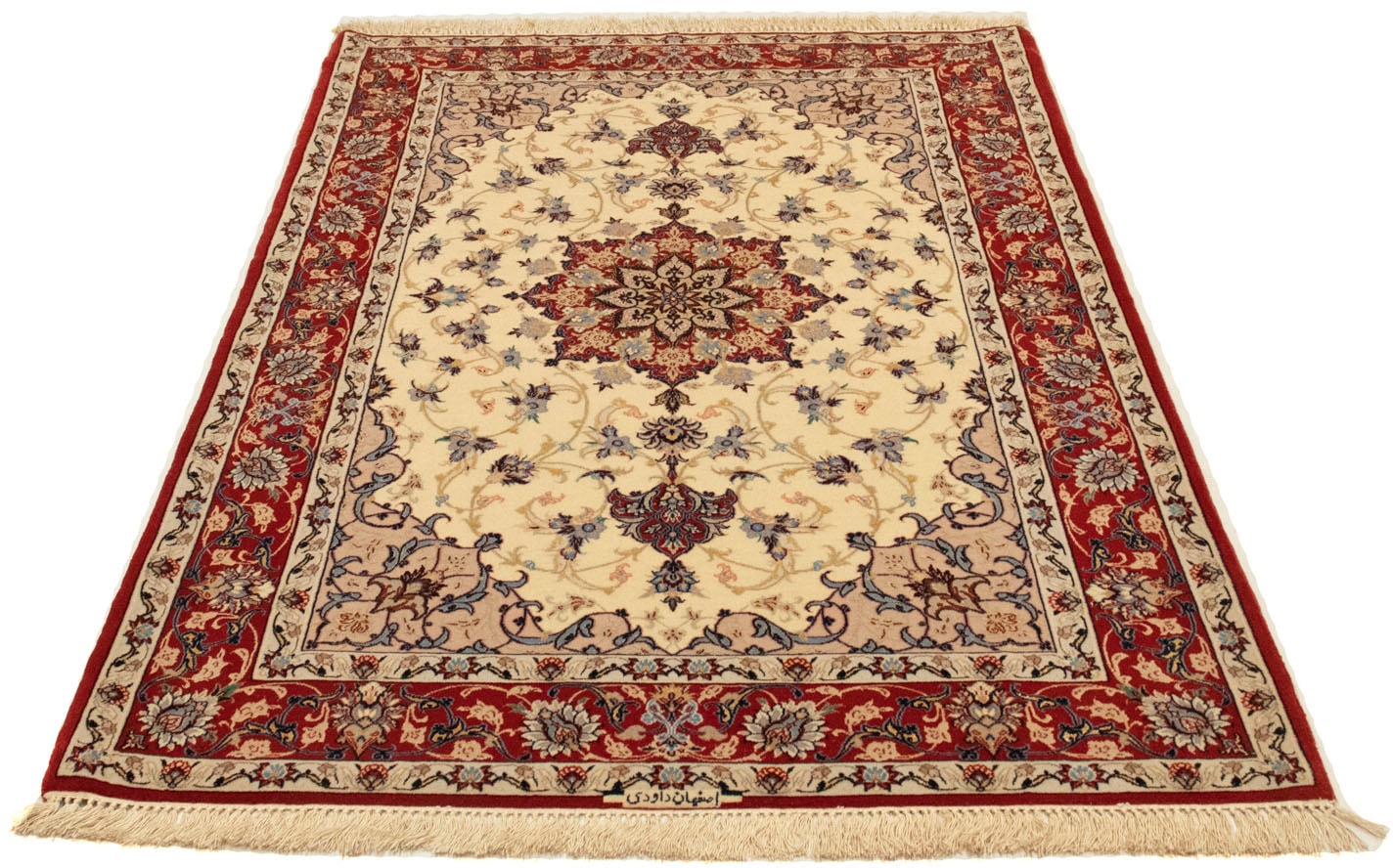 morgenland Teppich »Isfahan Teppich handgeknüpft beige«, rechteckig, 7 mm H günstig online kaufen