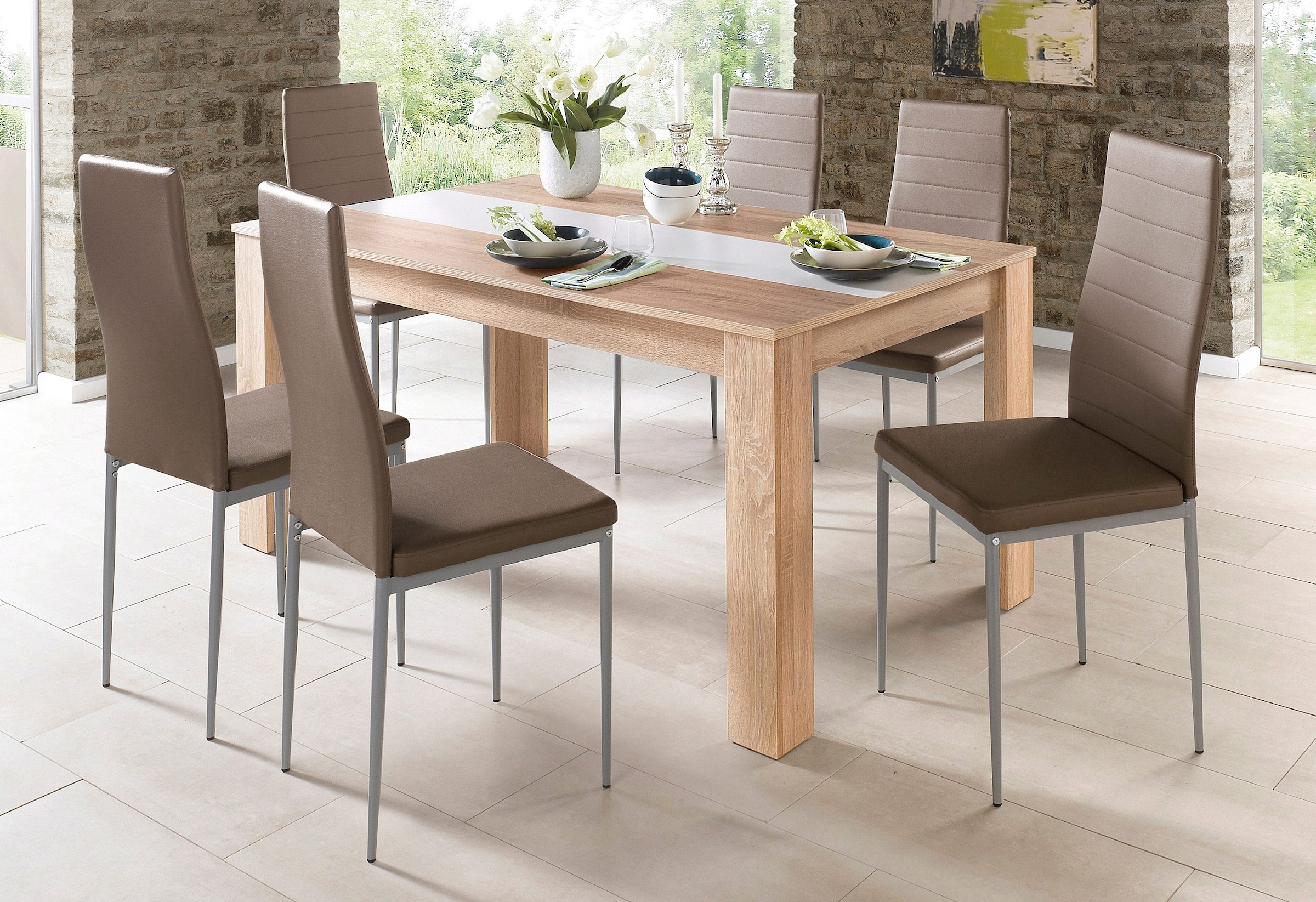 8. Bild von Homexperts Esstisch »NICO * 120 VS (90715)«, (1er Set), Einlegeplatte wendbar