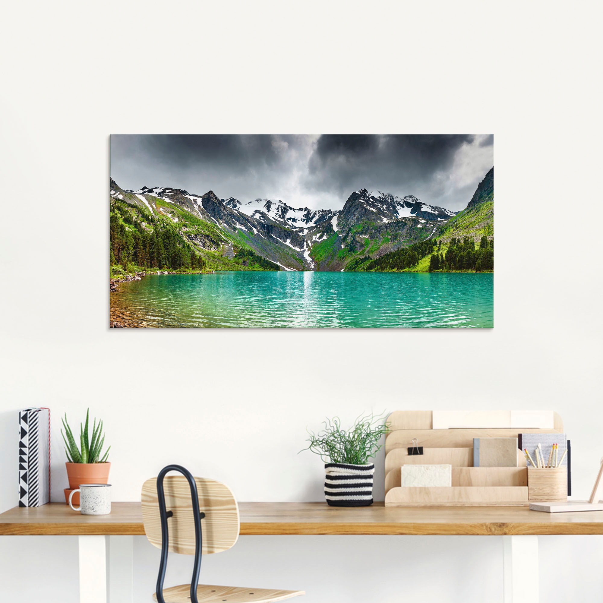Artland Glasbild »Bergsee«, Berge, (1 St.), in verschiedenen Größen günstig online kaufen