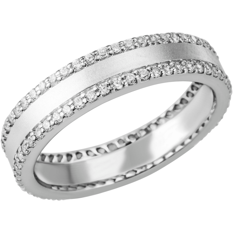 FIRETTI Fingerring »Schmuck Geschenk Silber 925 Silberring Ring« mit Zirkonia (synth.) silberfarben-kristallweiß 58 Zeitlos und elegant präsentiert...