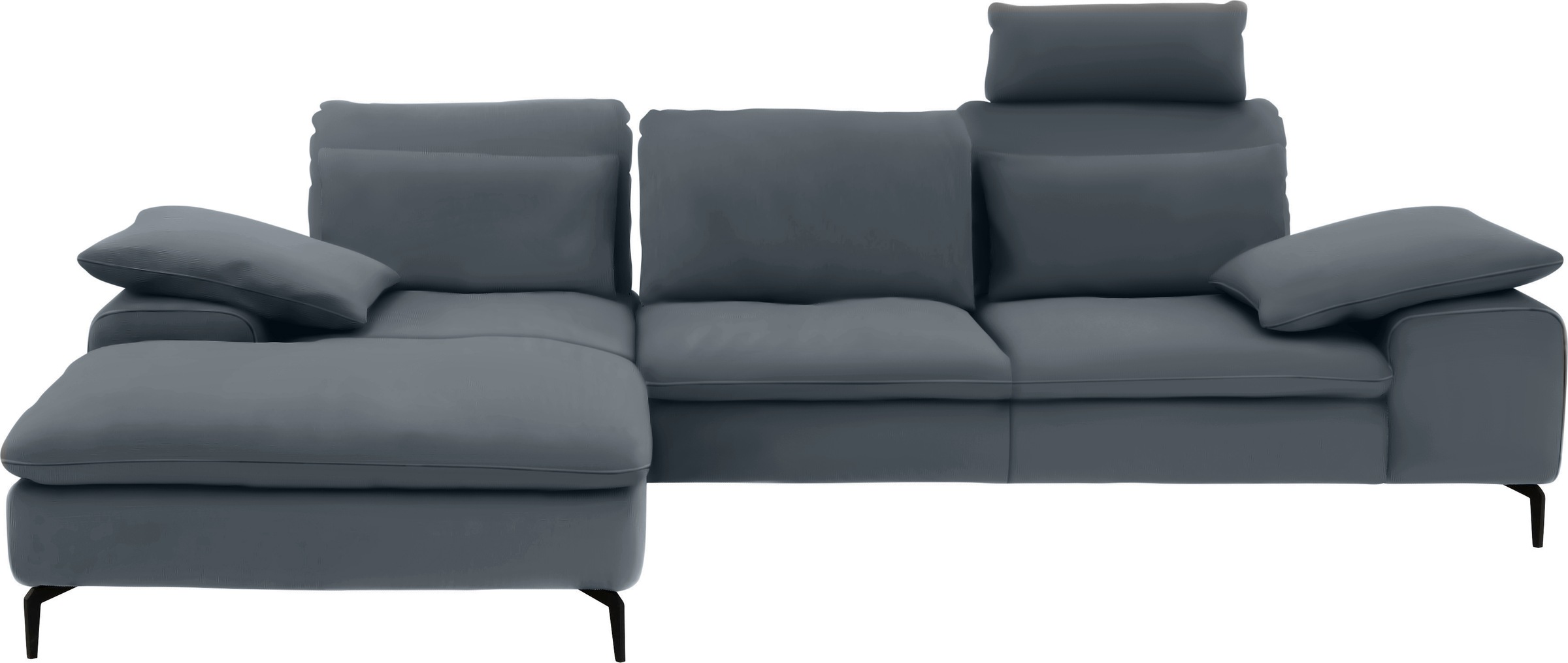 W.SCHILLIG Ecksofa »valentinoo, Designsofa, bequem, elegant und zeitlos, L-Form«, (Set), inklusive Hocker, mit Sitztiefenverstellung, Breite 299 cm