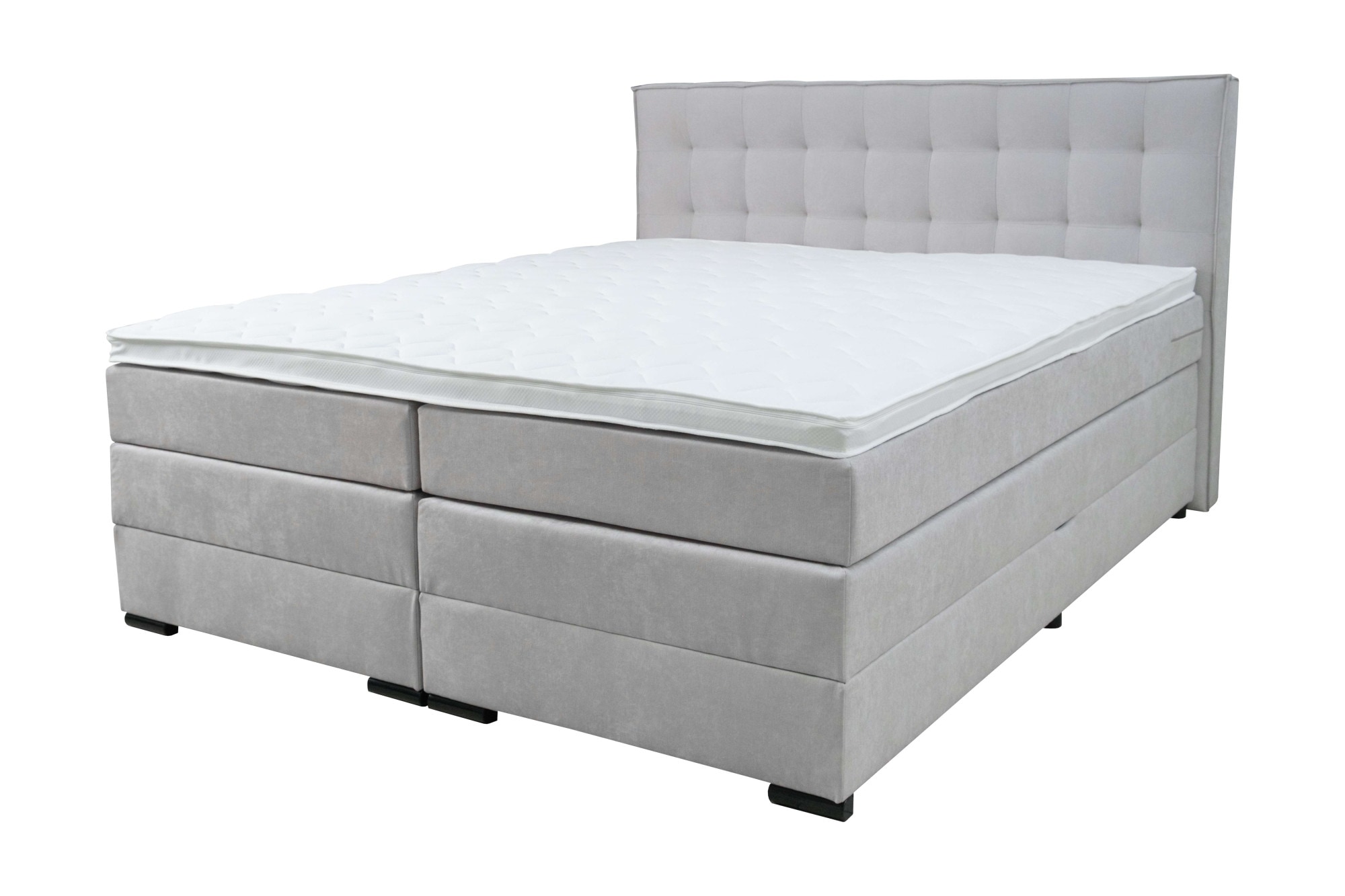Home affaire Boxspringbett »Köln, Doppelbett, Polsterbett, Federkernbett, Komforbett, 160, 180 cm« inkl. Topper, zwei Bettkästen, Taschen-Federkernmatratze, Härtegrad 3