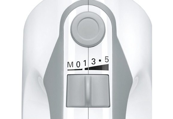 BOSCH Handmixer »ErgoMixx MFQ36400, Edelstahl Rührbesen/Knethaken, 5 Stufen, weiß«, 450 W, 5 Stufen plus Turbostufe, Made in Europe