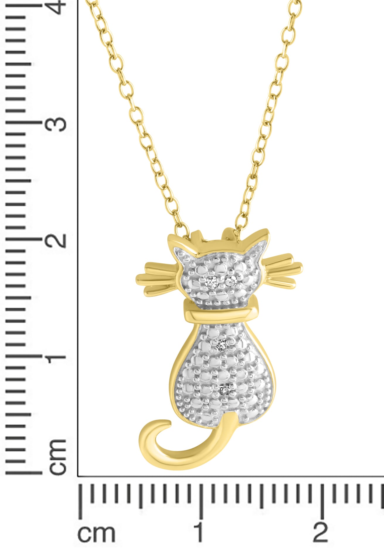 Firetti Kette mit Anhänger »Schmuck Geschenk, Katze«, mit Diamanten